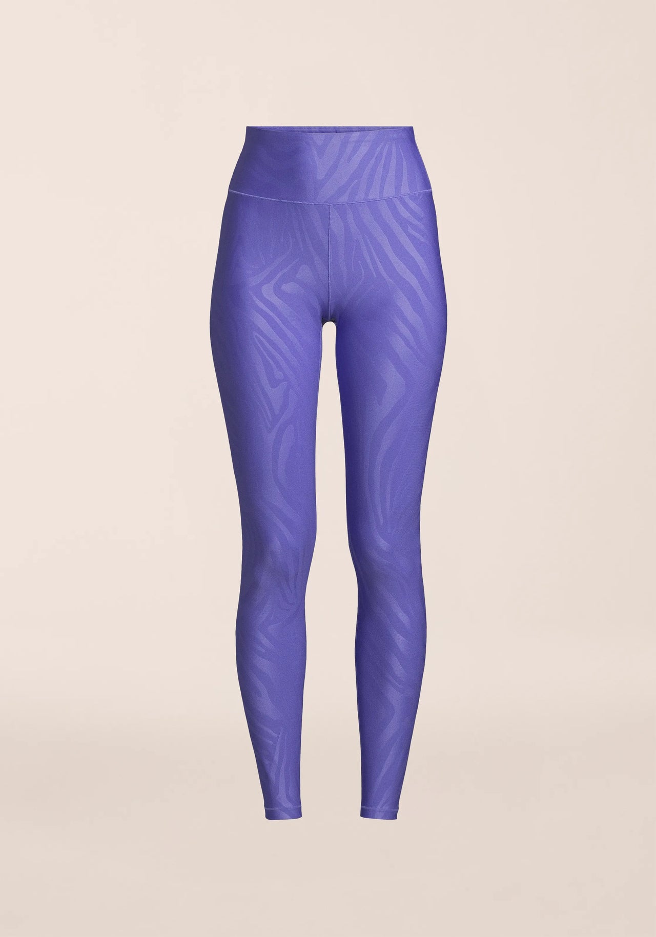 Heat Printed High Waist Tights - Zebra Violet