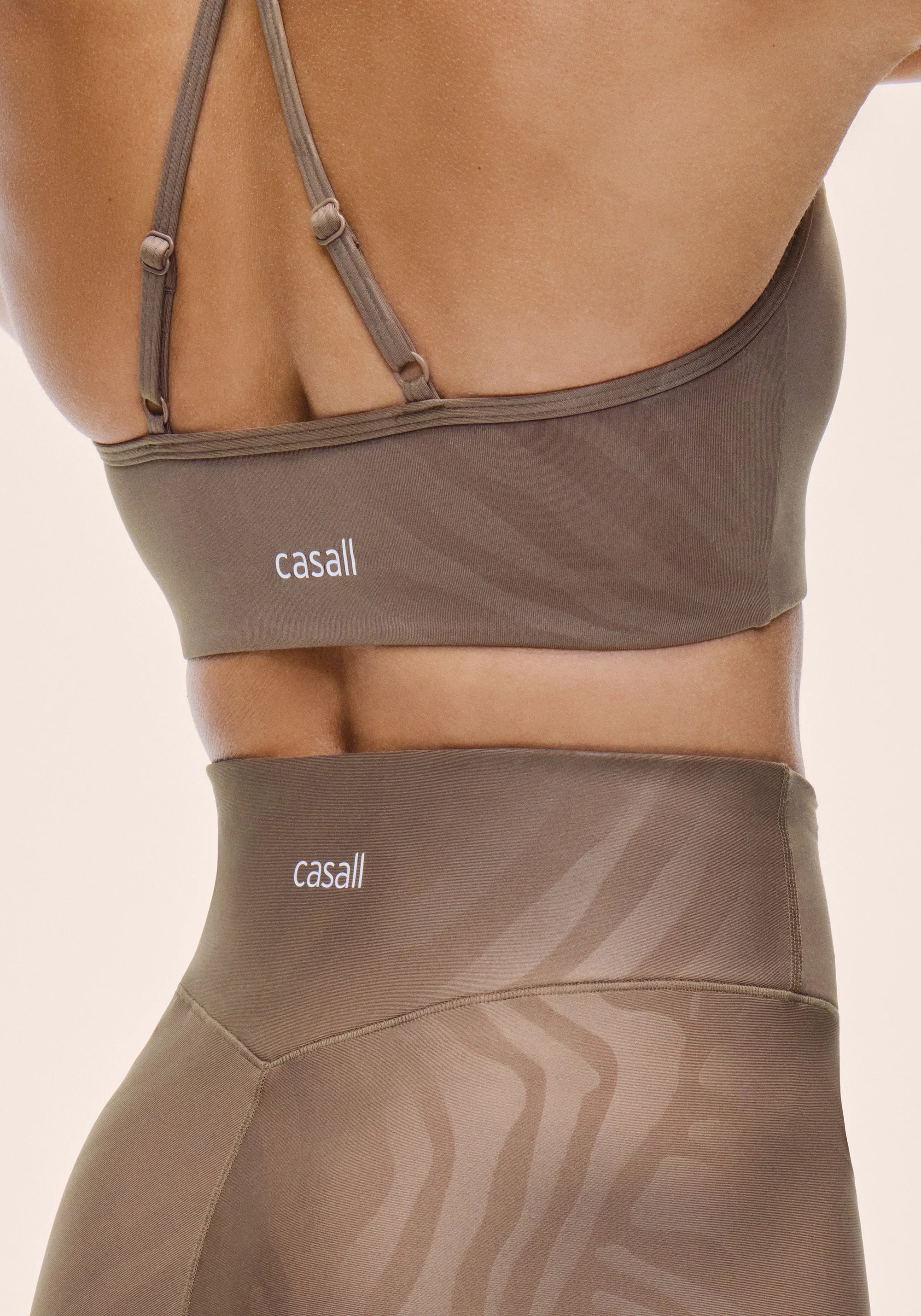 Sleek Strappy Sports Bra Printed - Zebra Khaki