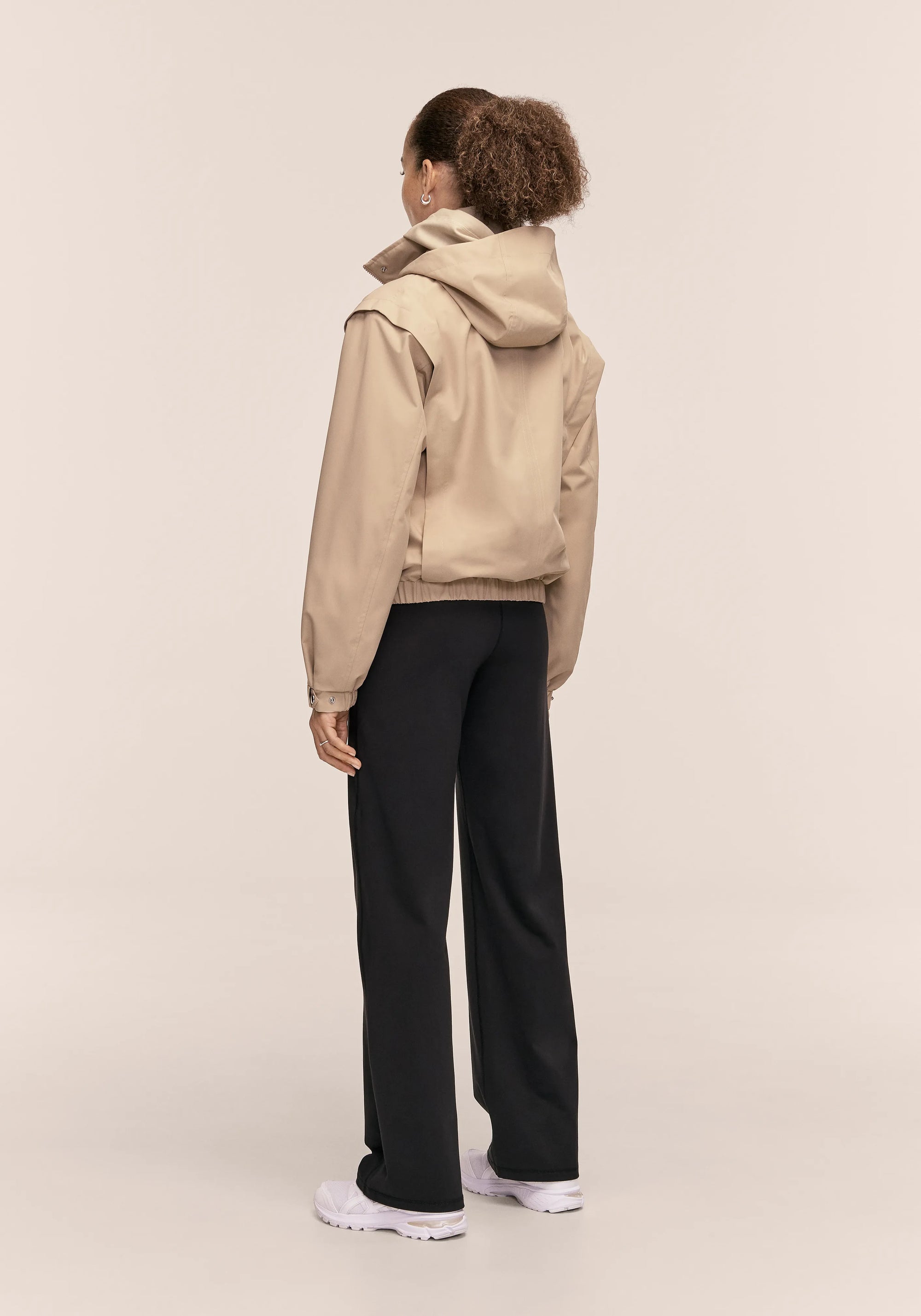 Scandi Bomber Rain Jacket - Sand Beige