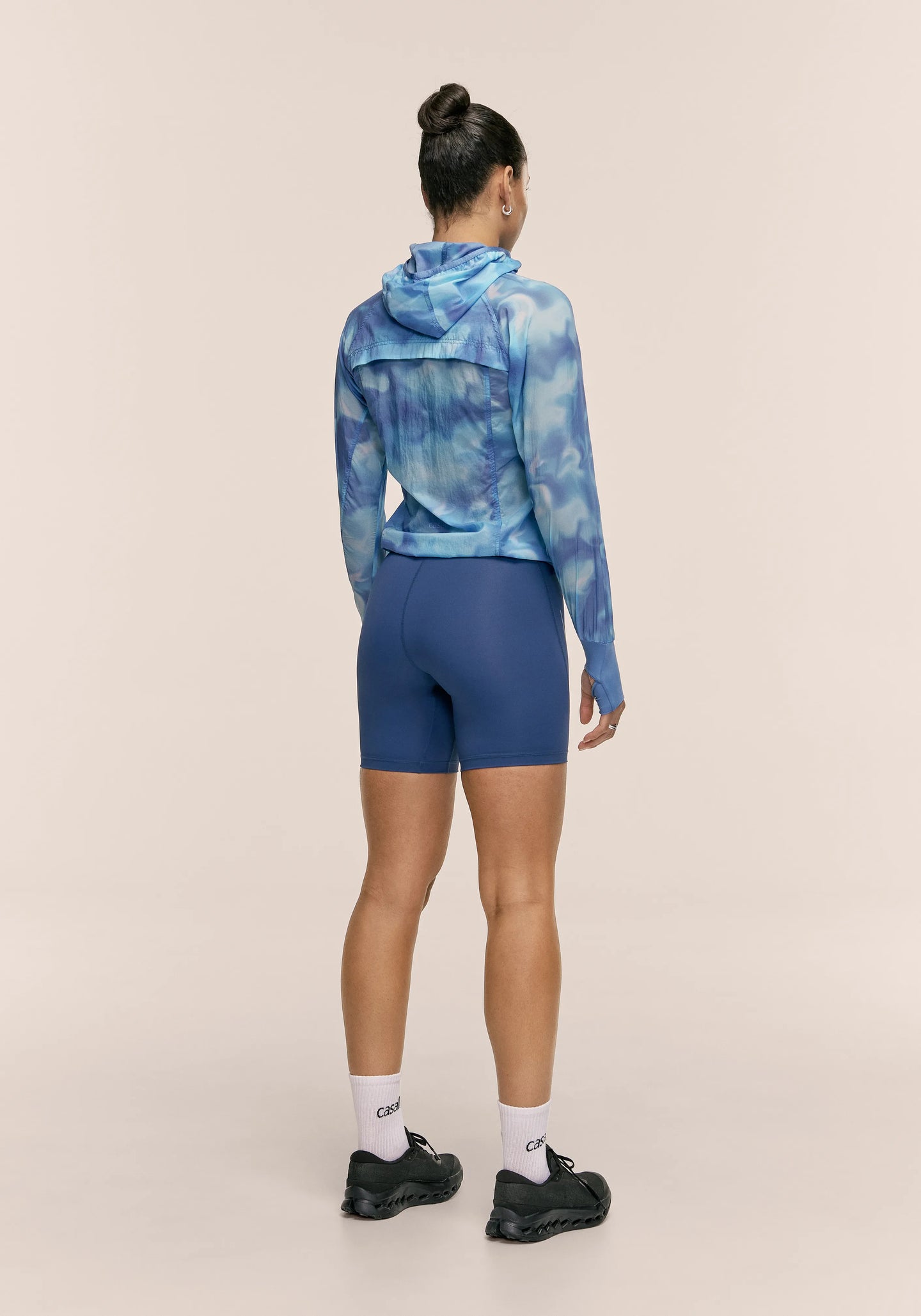 Breeze Printed Running Jacket - Breeze Blue Shadow