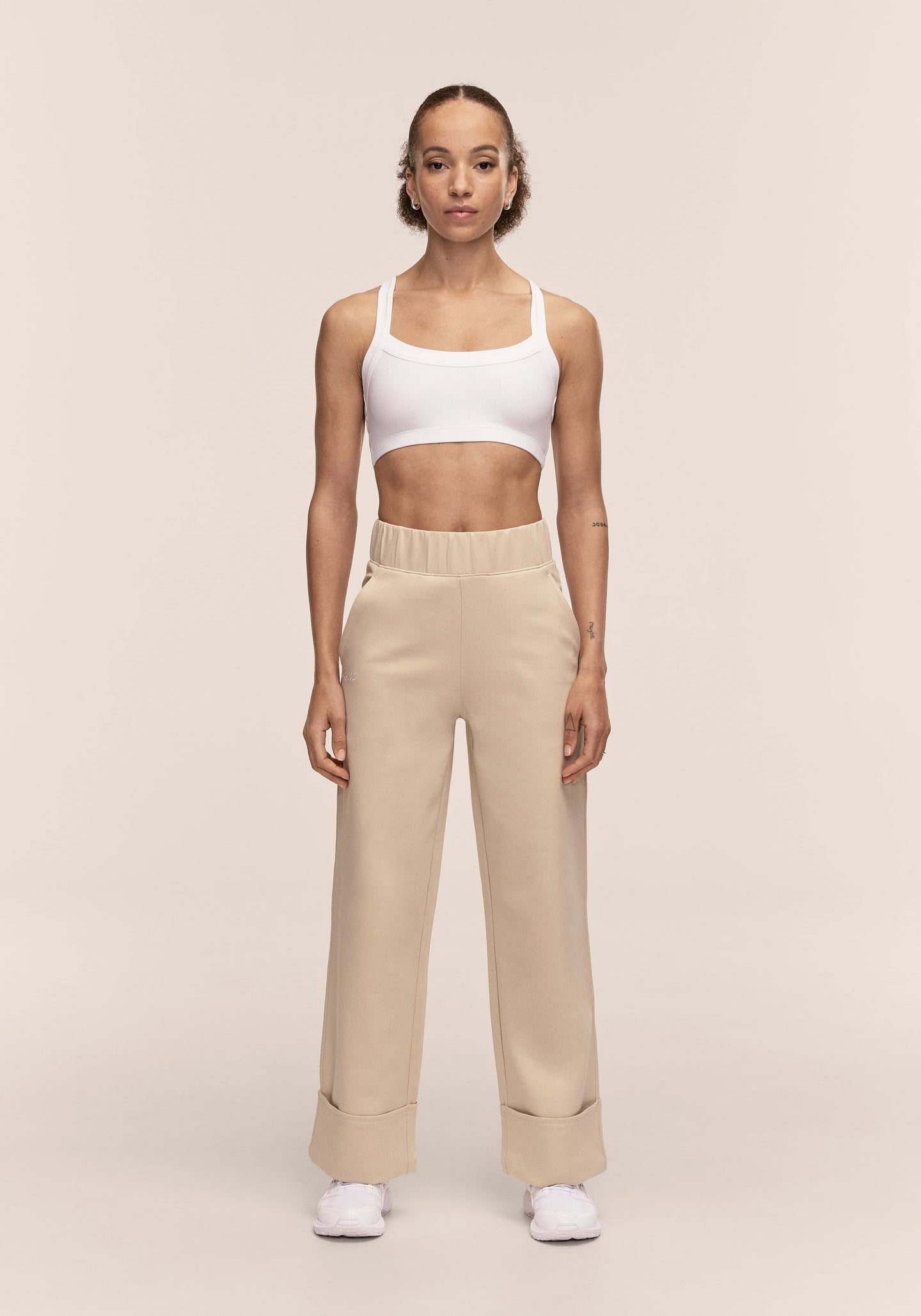 Defined Rib Sport Top - White