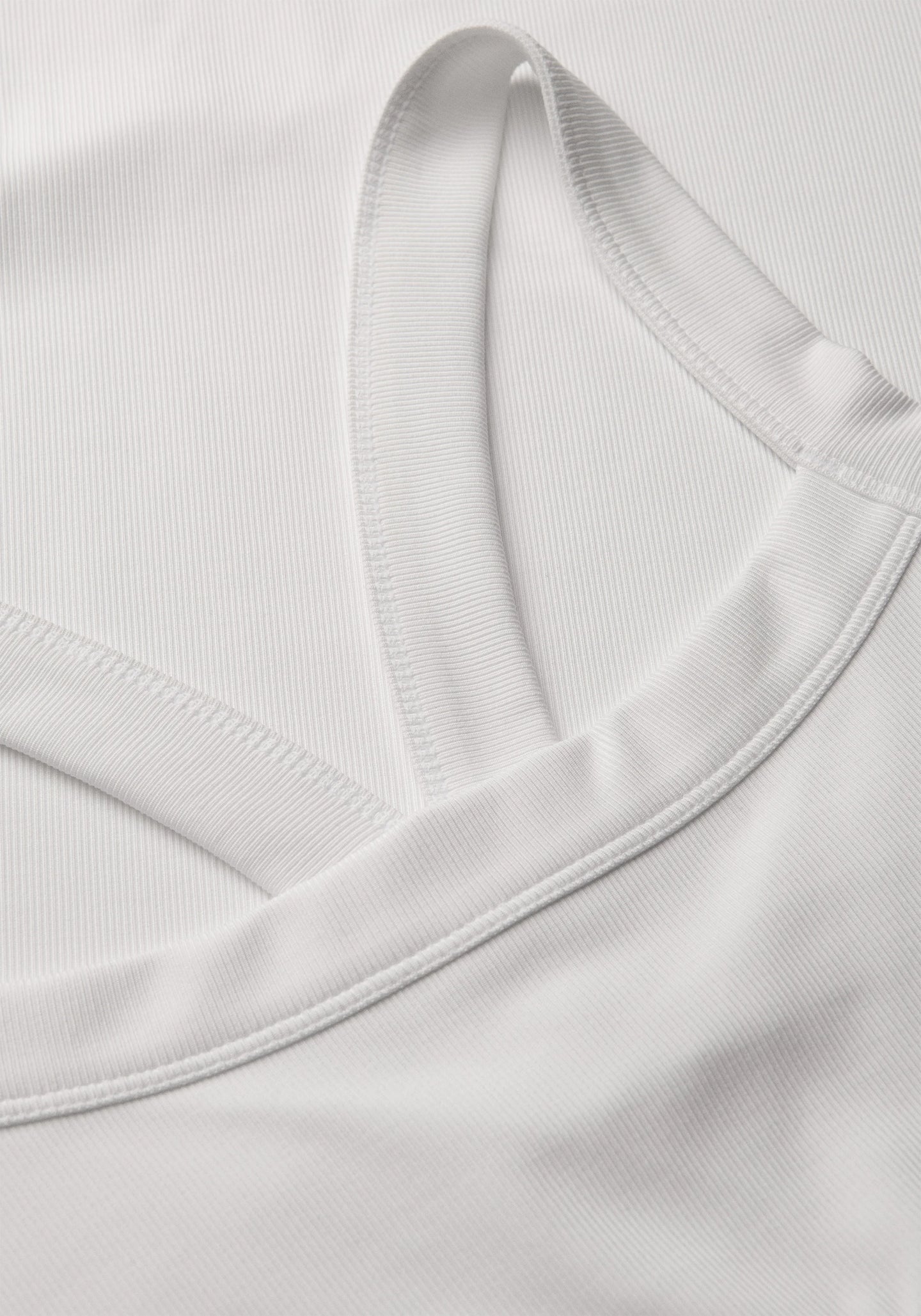 Defined Rib Sport Top - White