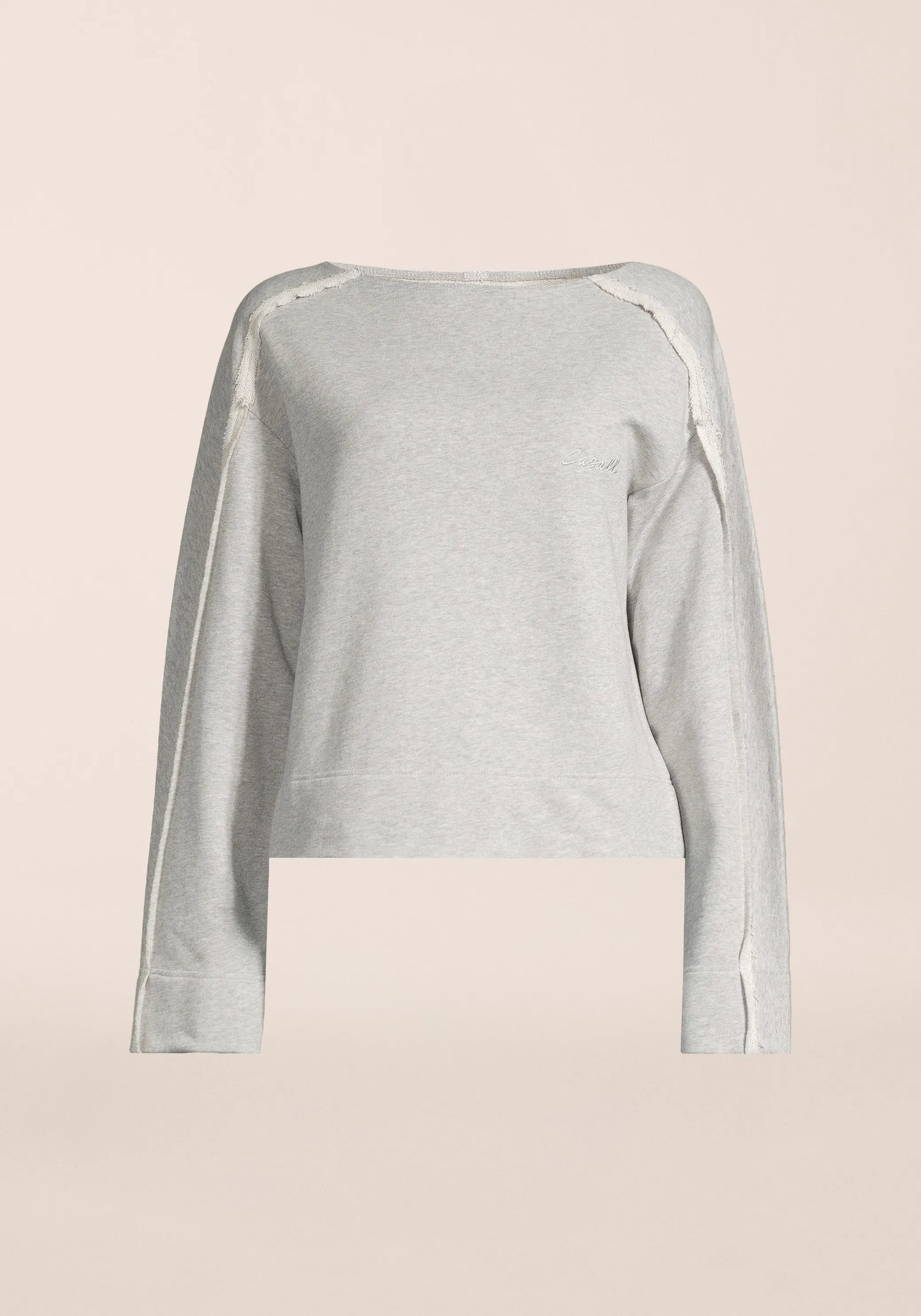 Reversed Seam Terry Crew - Grey Melange