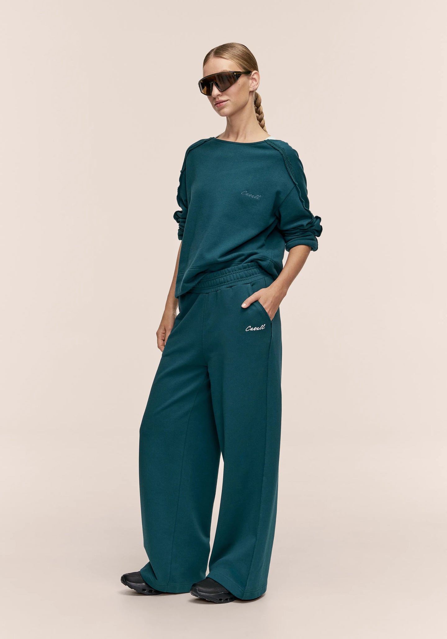 Reversed Seam Terry Crew - Ocean Teal