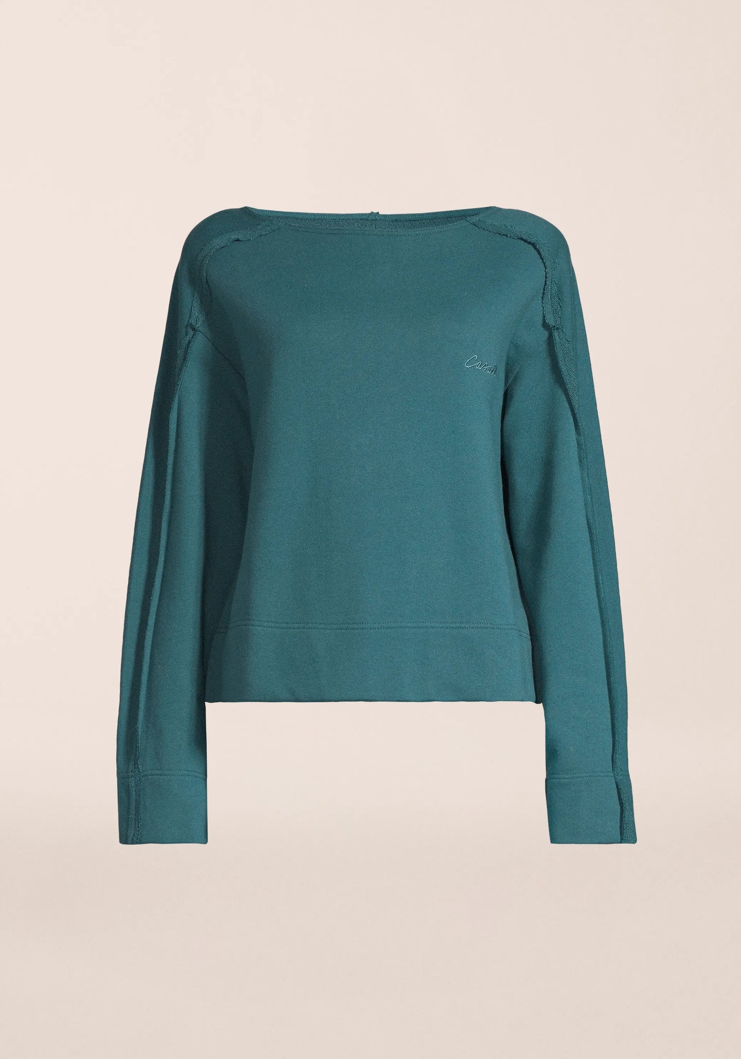 Reversed Seam Terry Crew - Ocean Teal