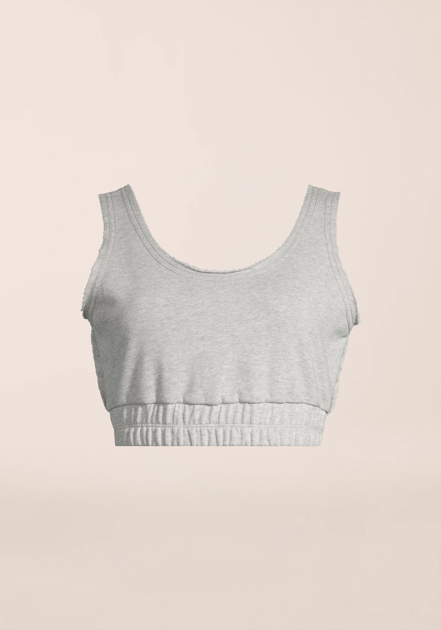 Reversed Seam Terry Top - Grey Melange