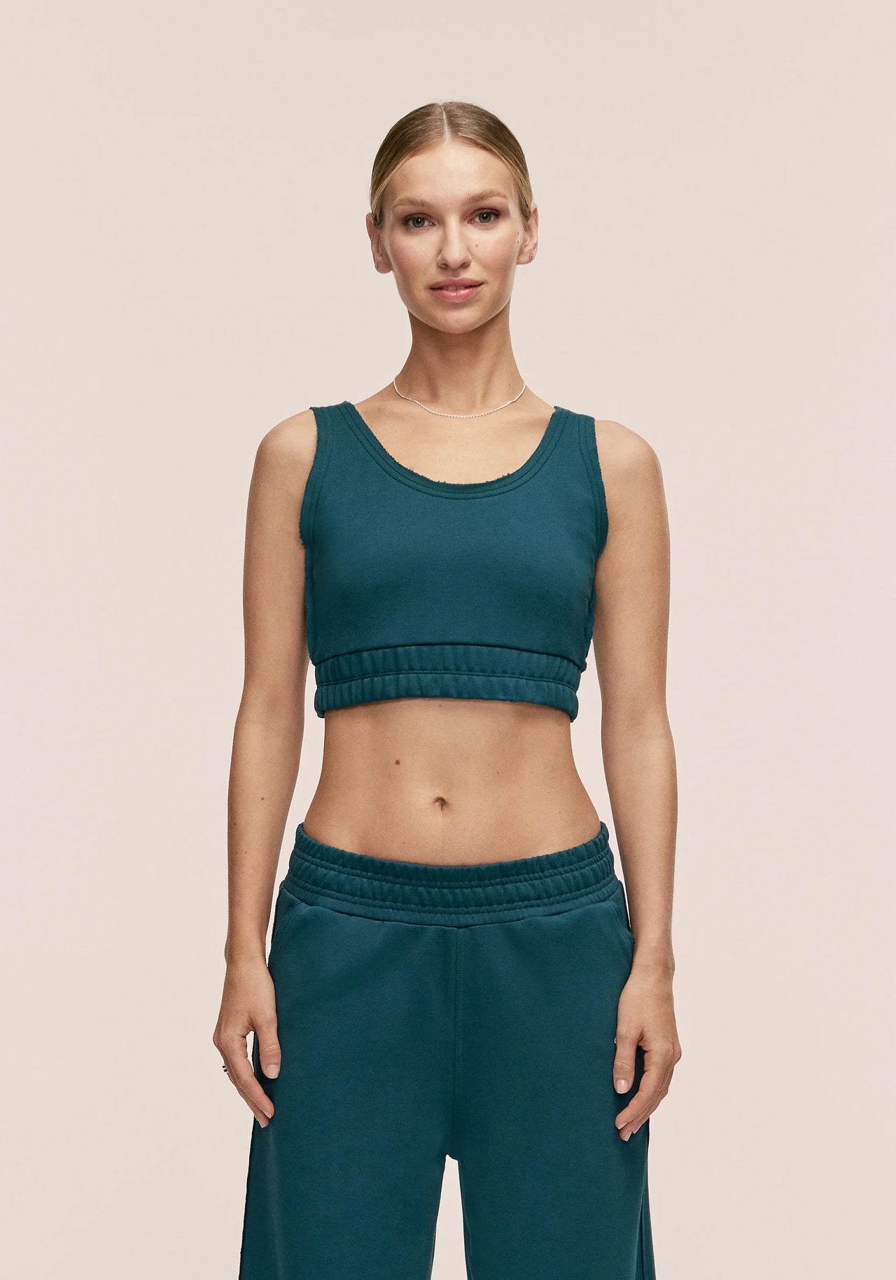 Reversed Seam Terry Top - Ocean Teal