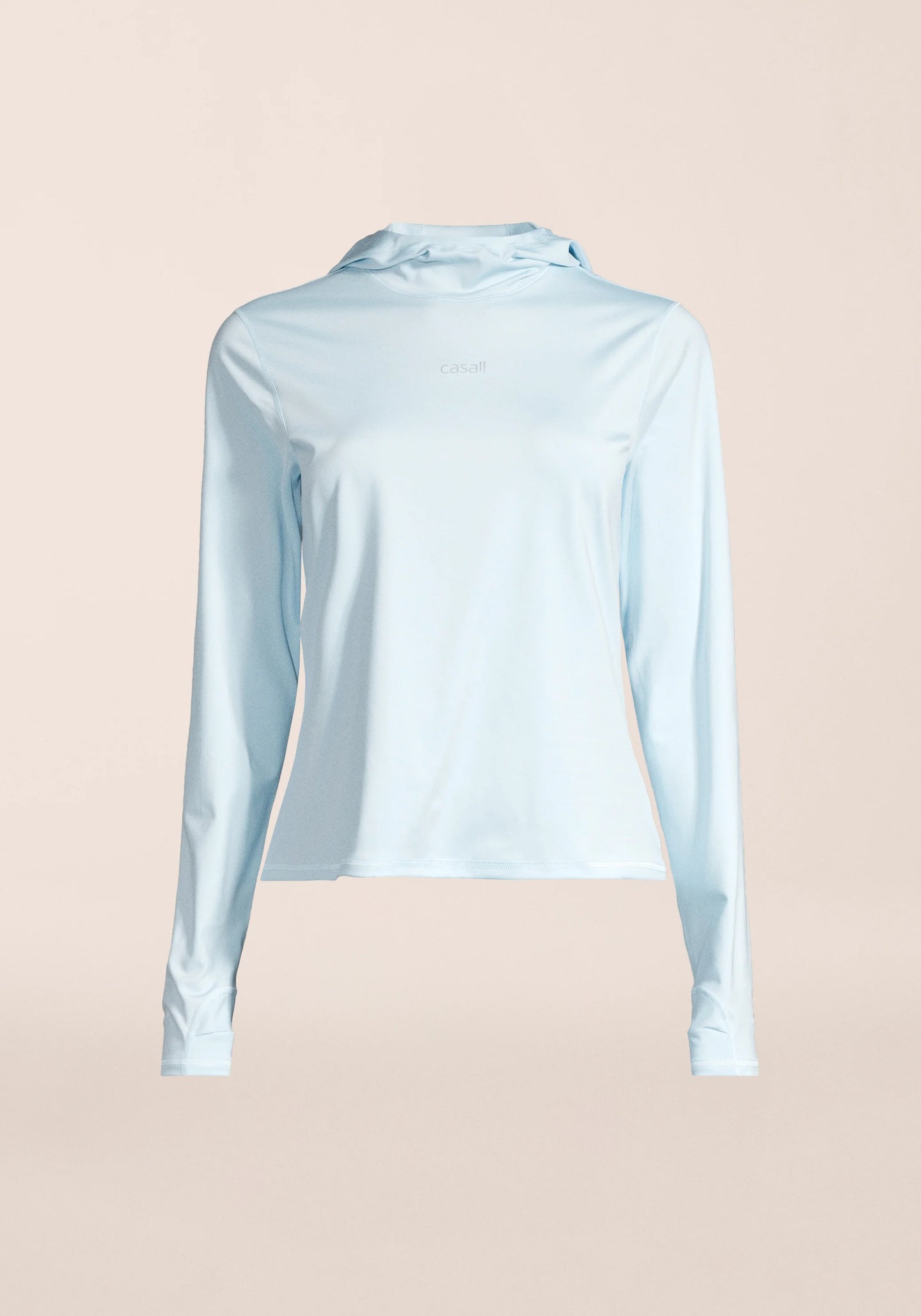 Neat Long Sleeve Hood - Aqua Glow