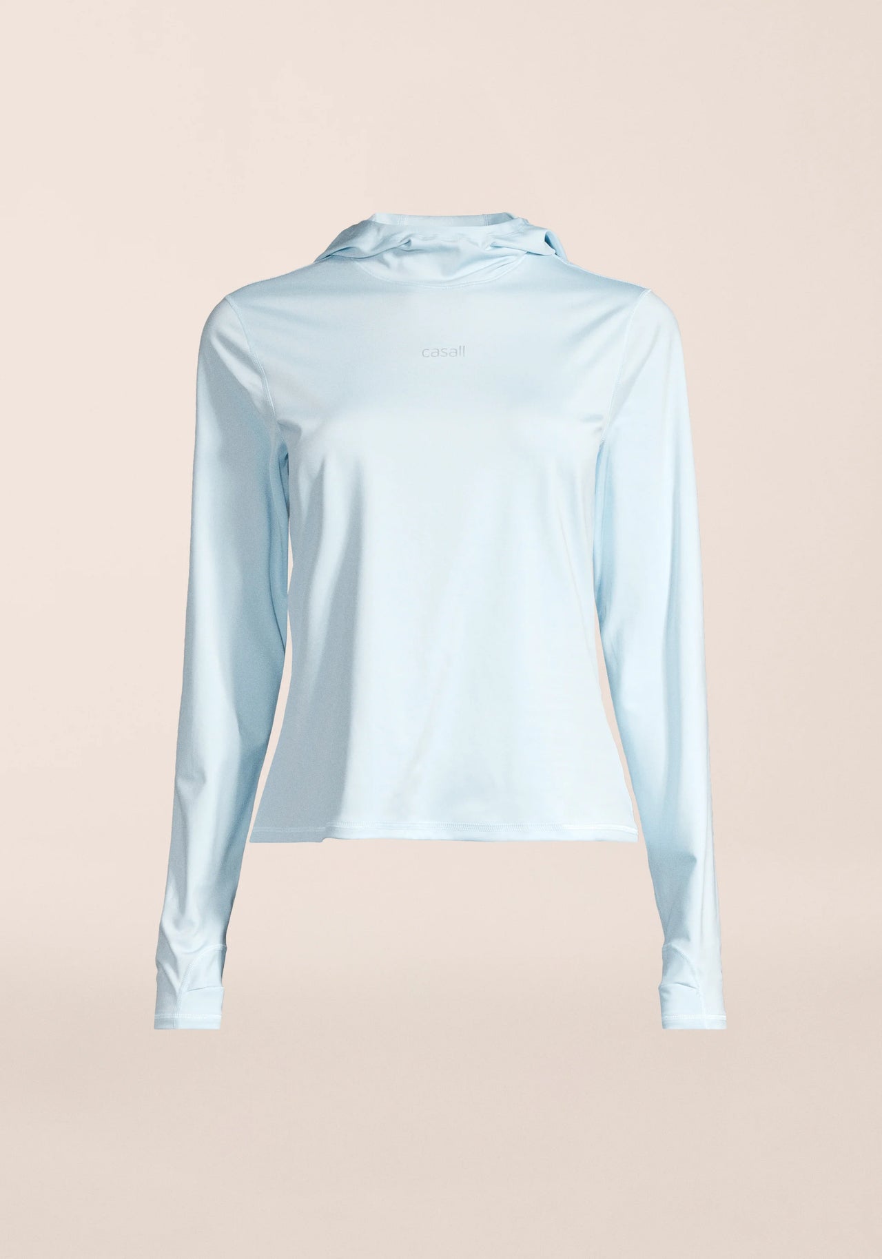 Neat Long Sleeve Hood - Aqua Glow