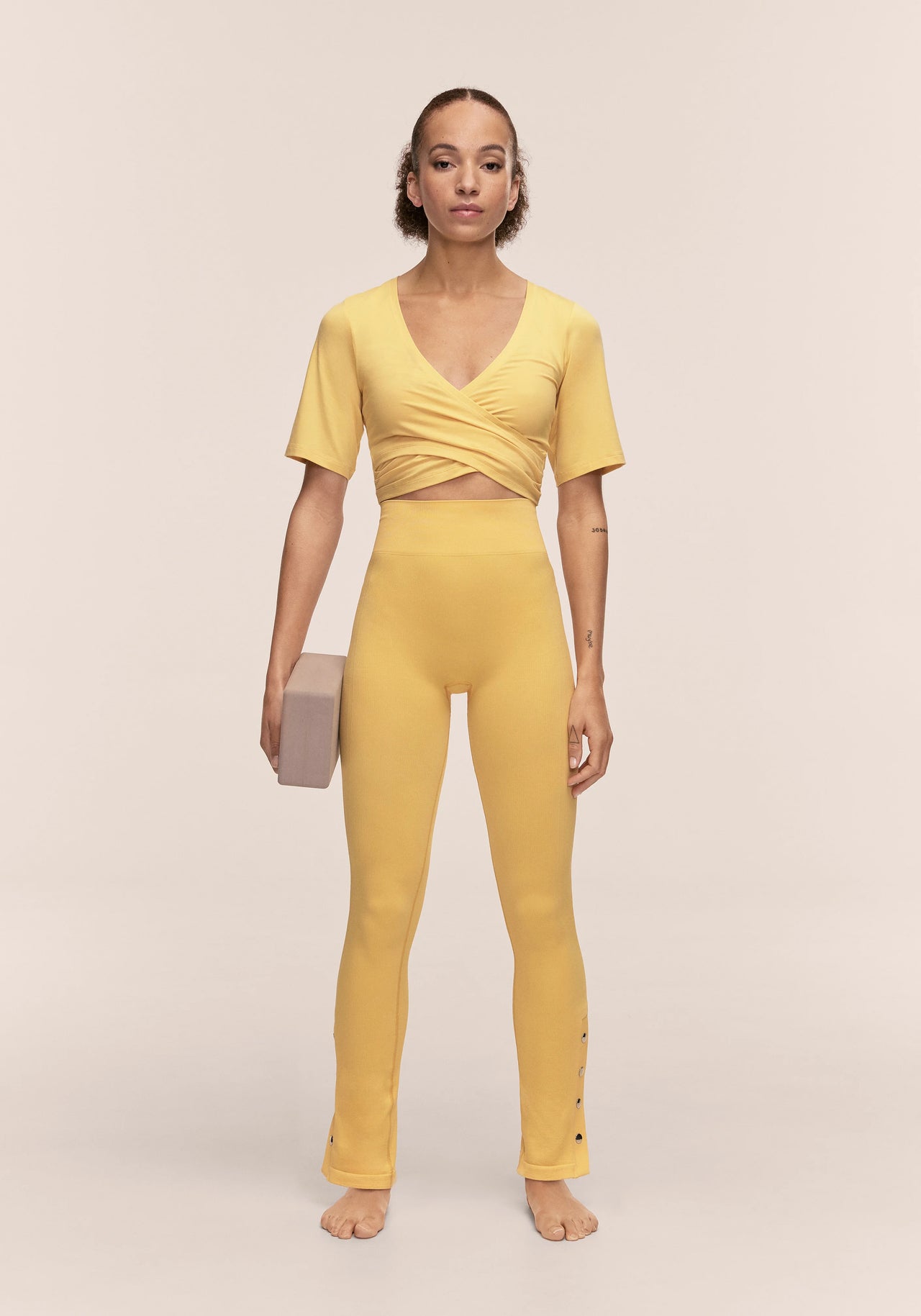 Delight Cropped Wrap Top - Soul Yellow