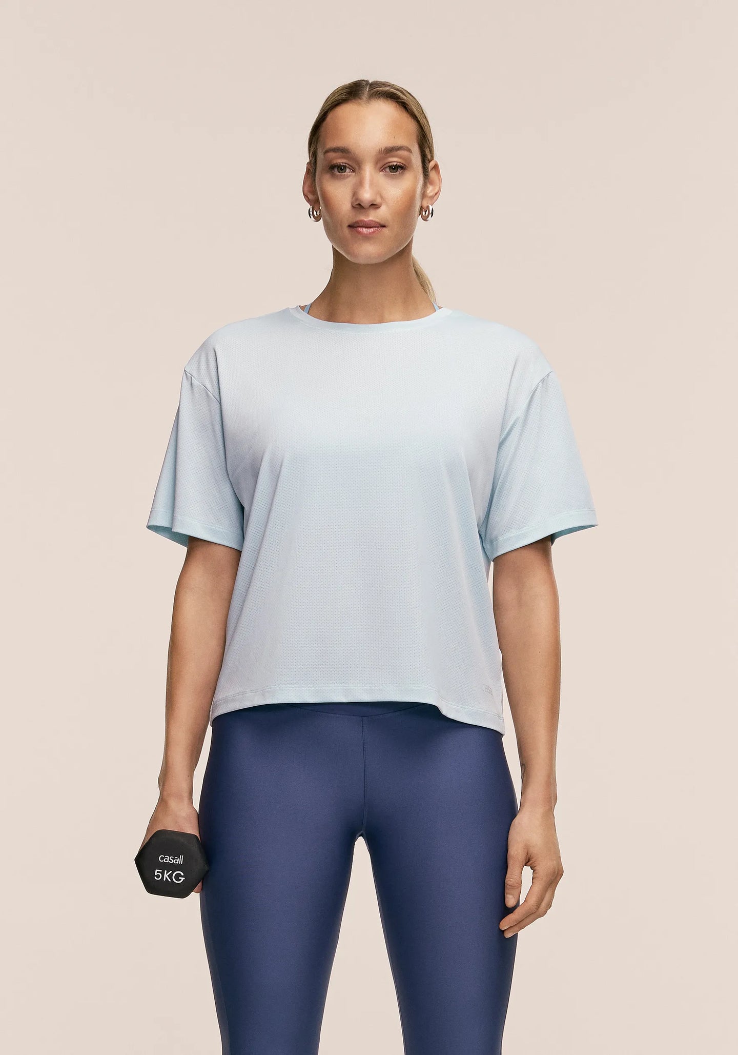 Laser Mesh Tee - Aqua Glow