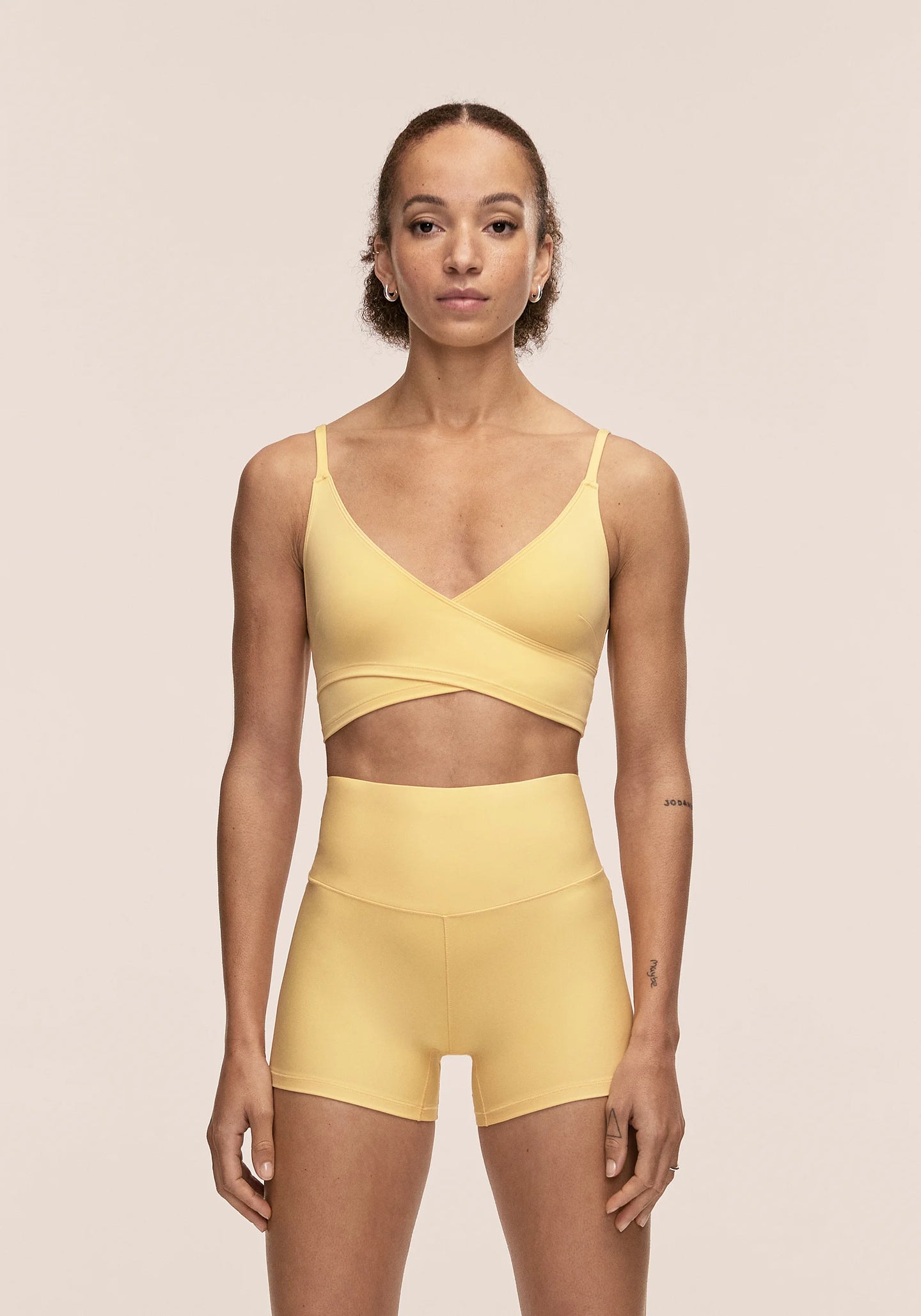 Cross Overlap Sports Top - Soul Yellow
