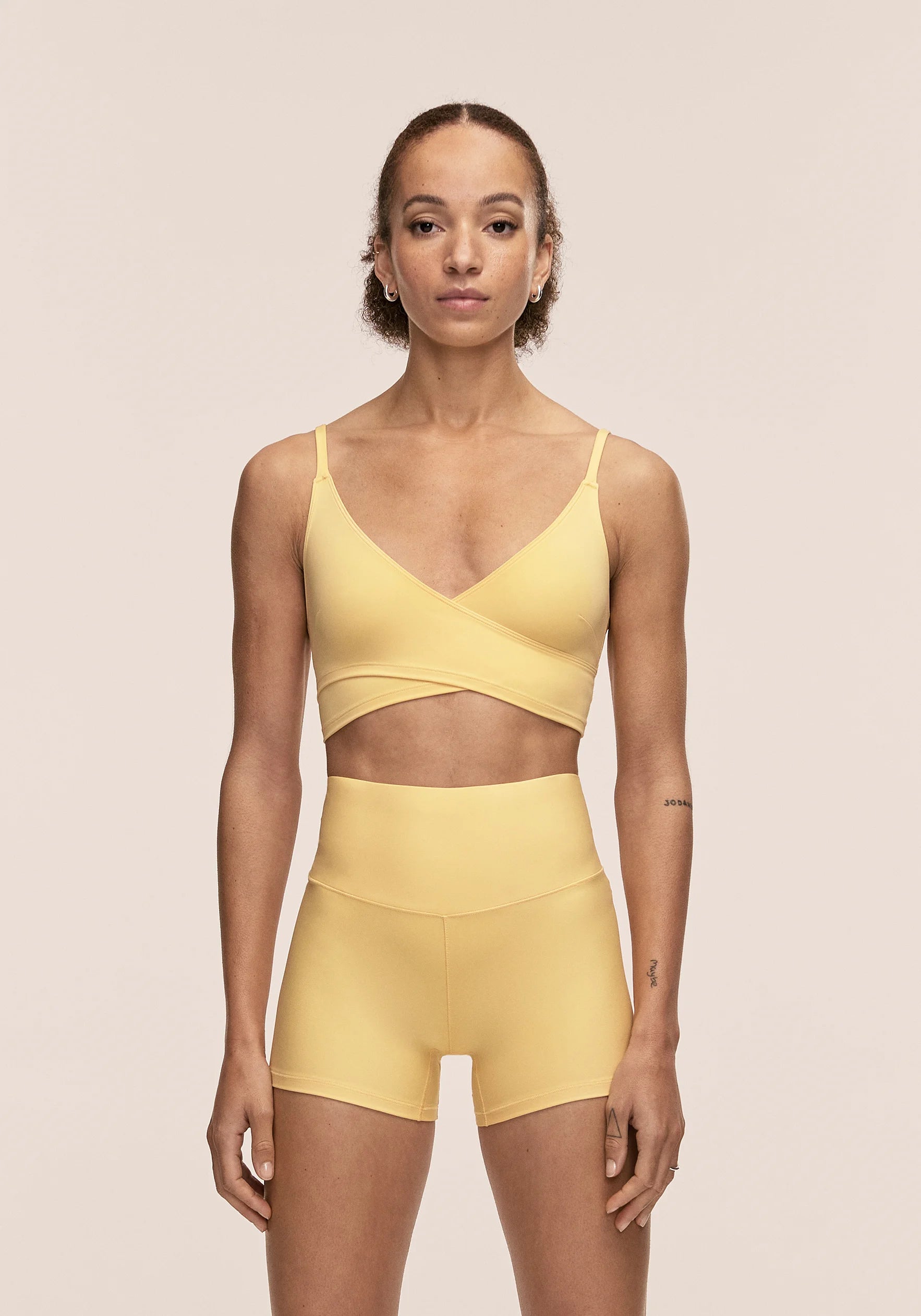 Cross Overlap Sports Top - Soul Yellow