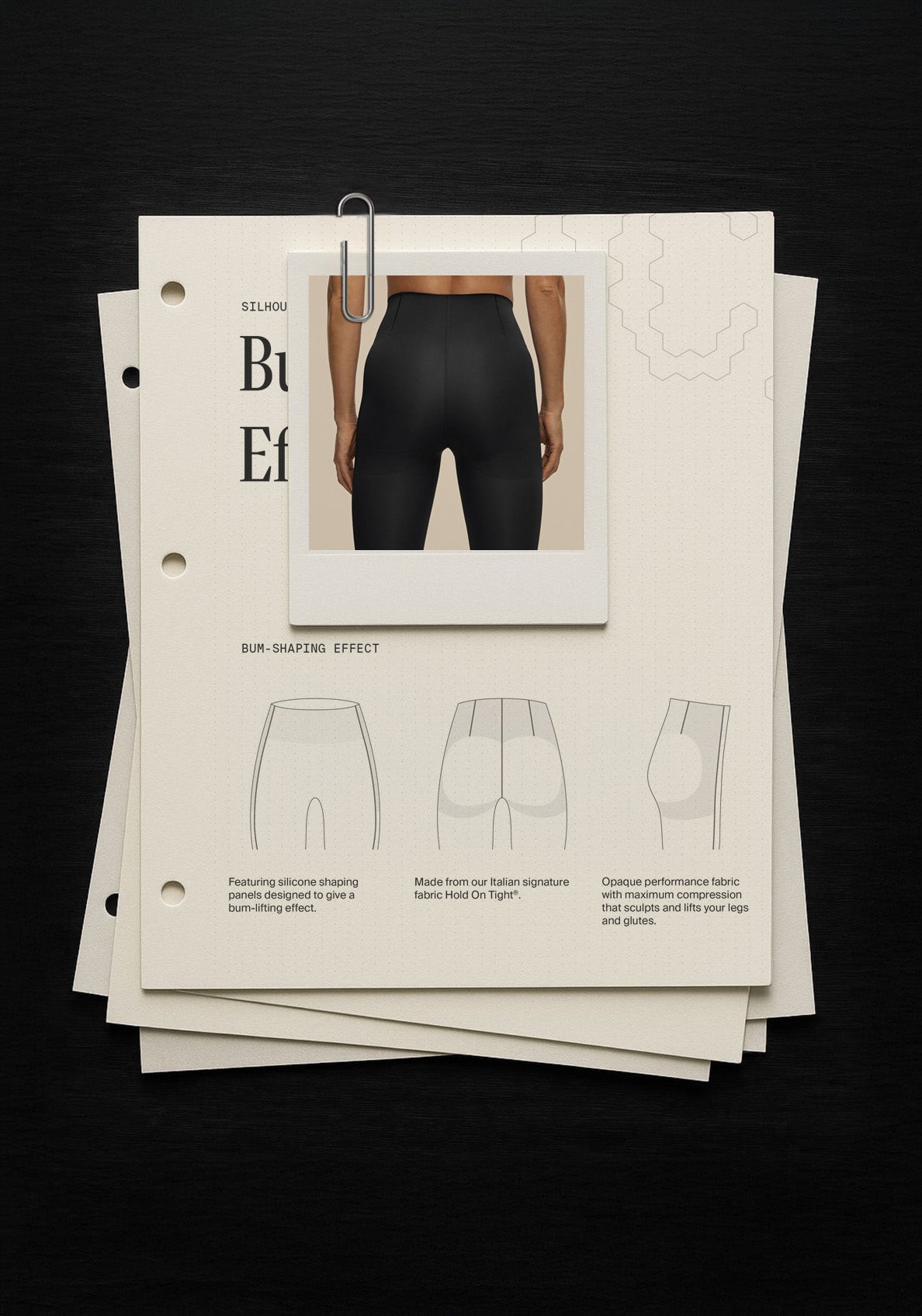 Silhouette High Waist Tights - Black