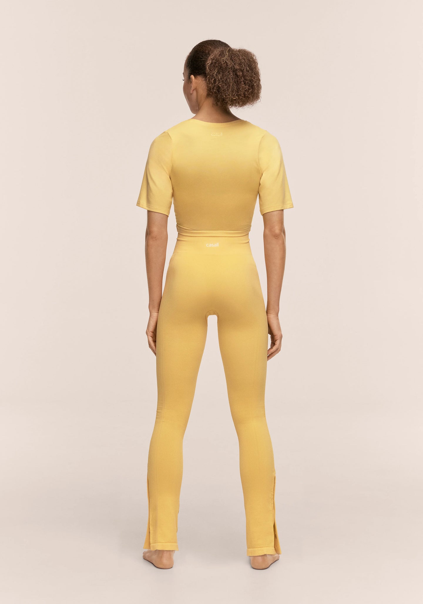 Seamless Rib Slit Pants - Online Exclusive - Soul Yellow