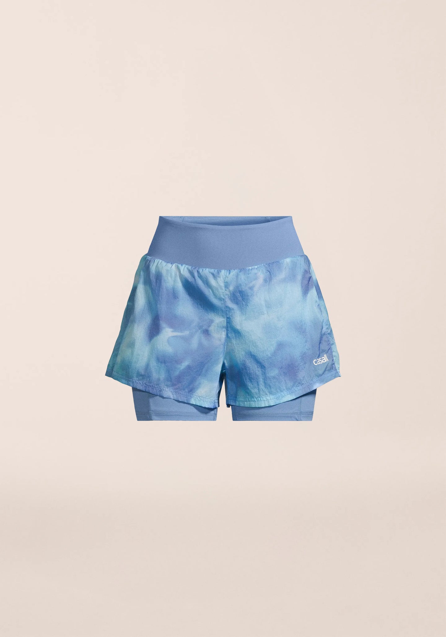 Breeze Printed Running Short - Breeze Blue Shadow