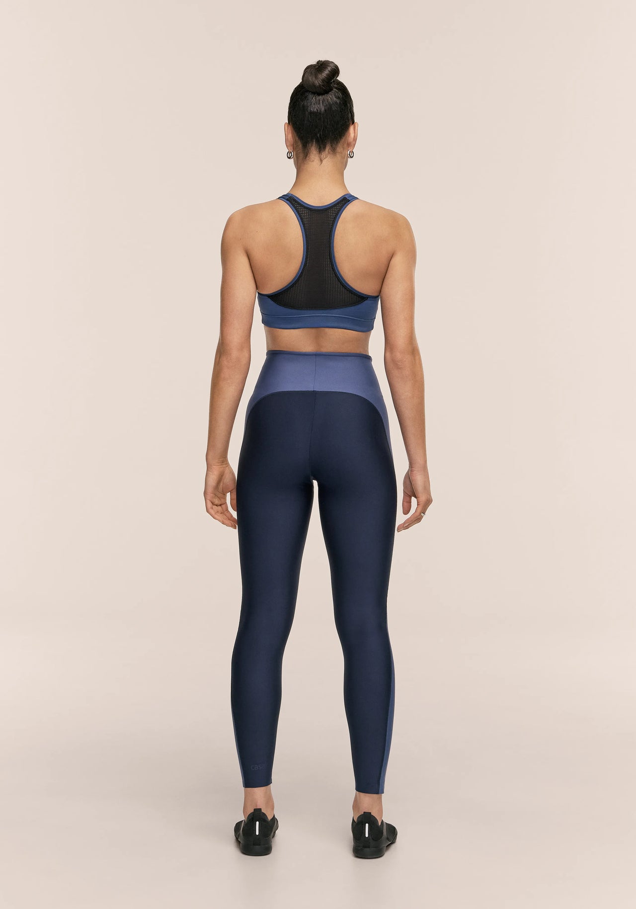 Shaped Block High Waist Tights - Core Blue
