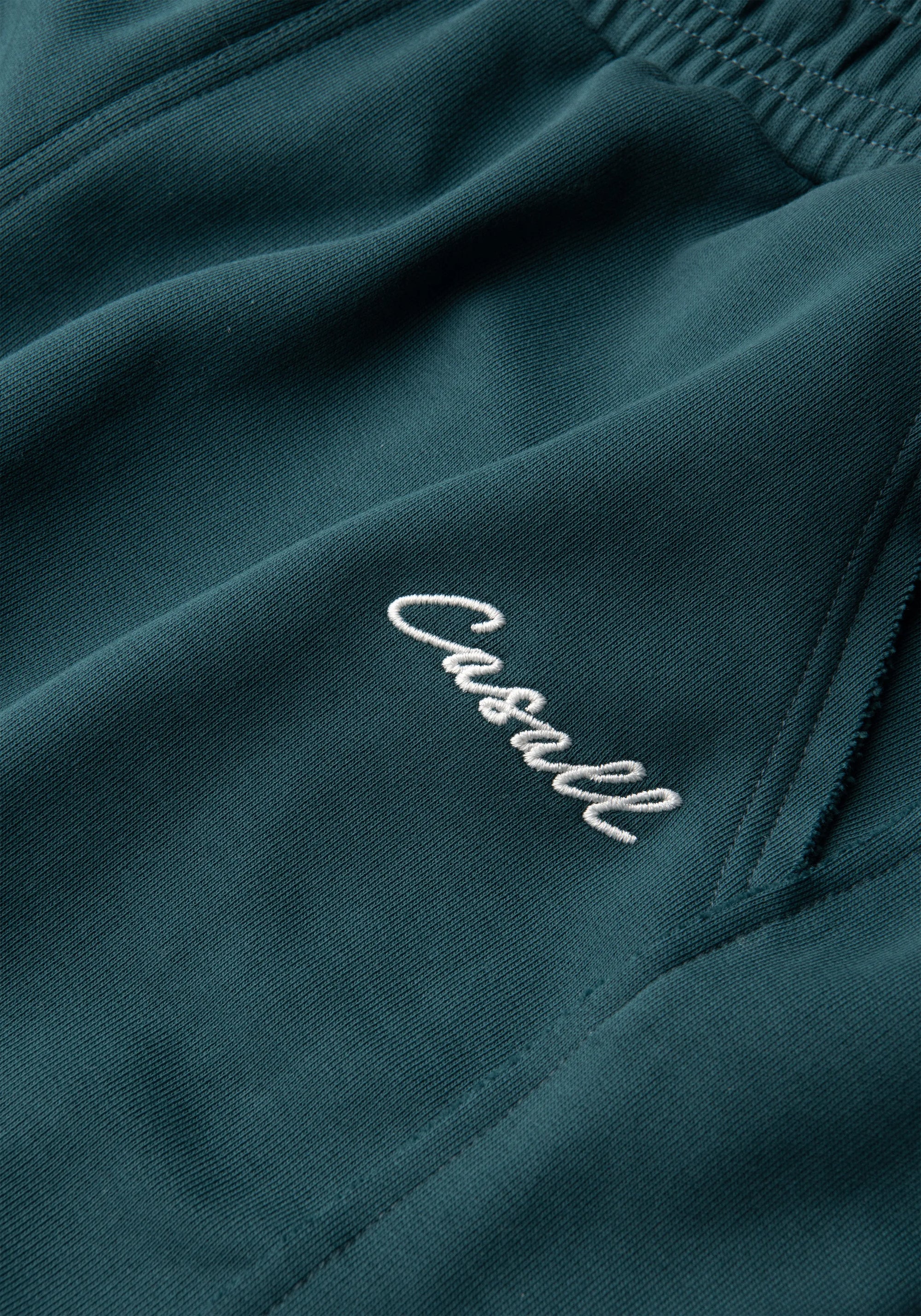 Reversed Seam Terry Loose Pants - Ocean Teal