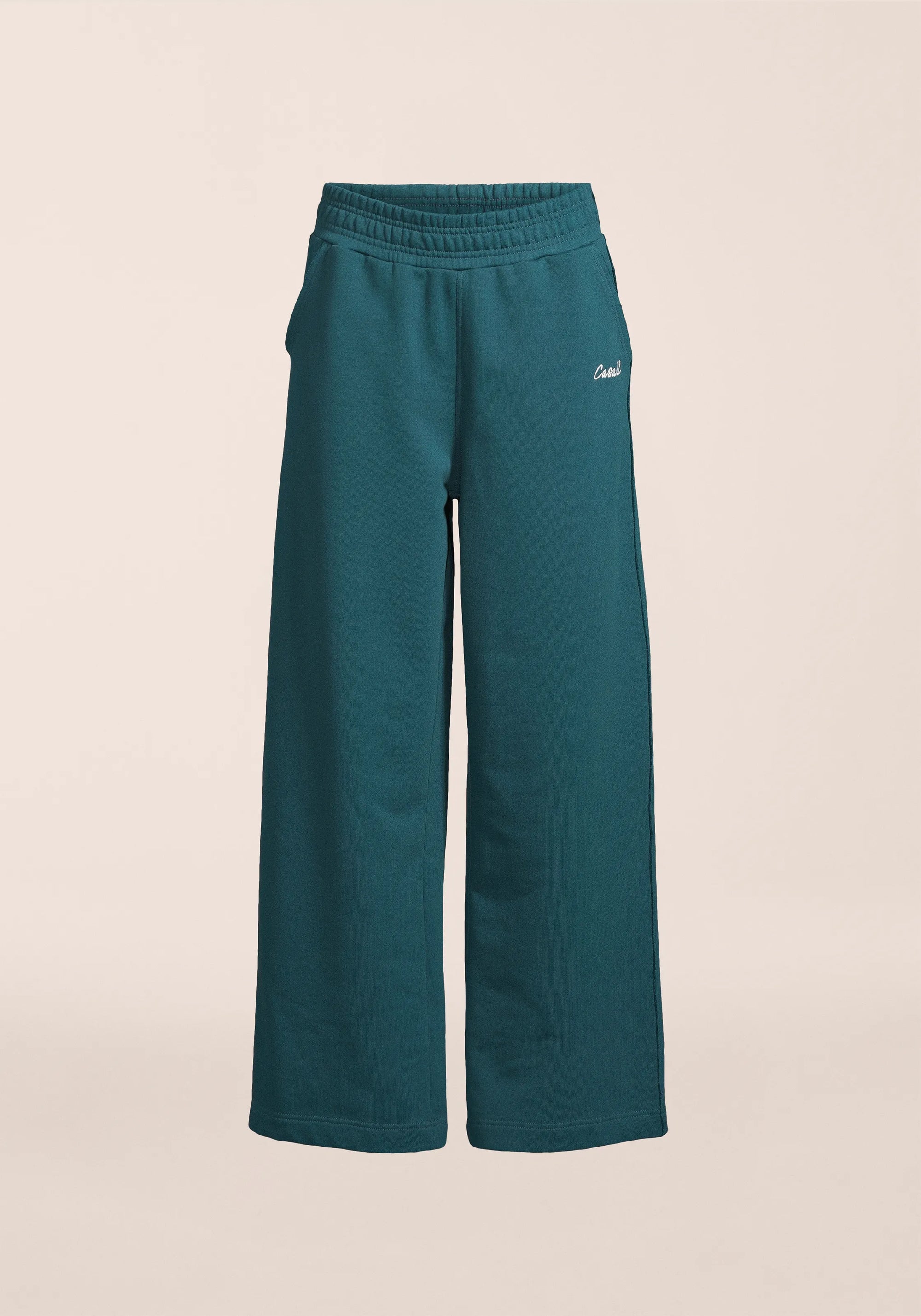 Reversed Seam Terry Loose Pants - Ocean Teal