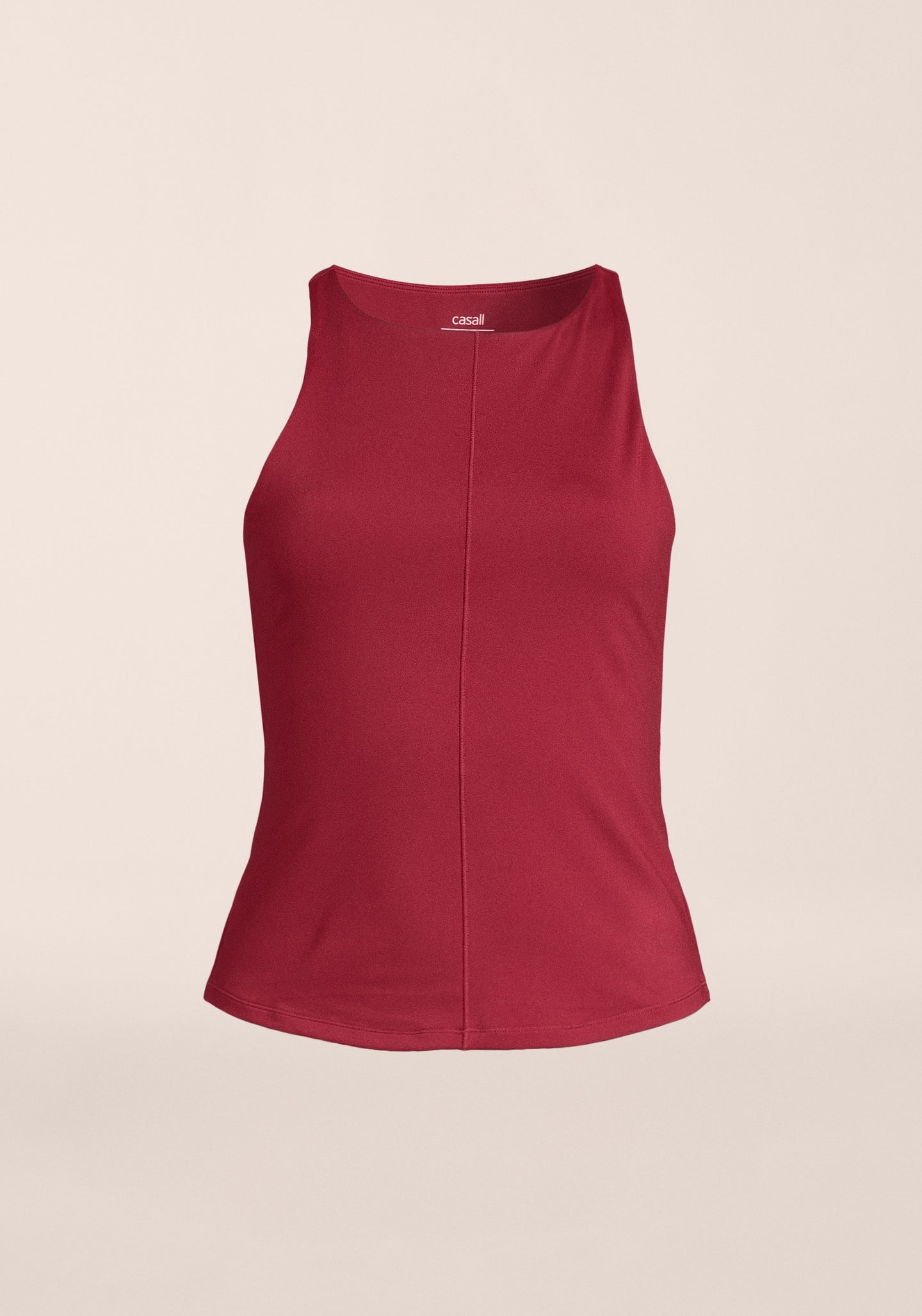 Soft Touch Built-In-Bra Tank - Maroon Red