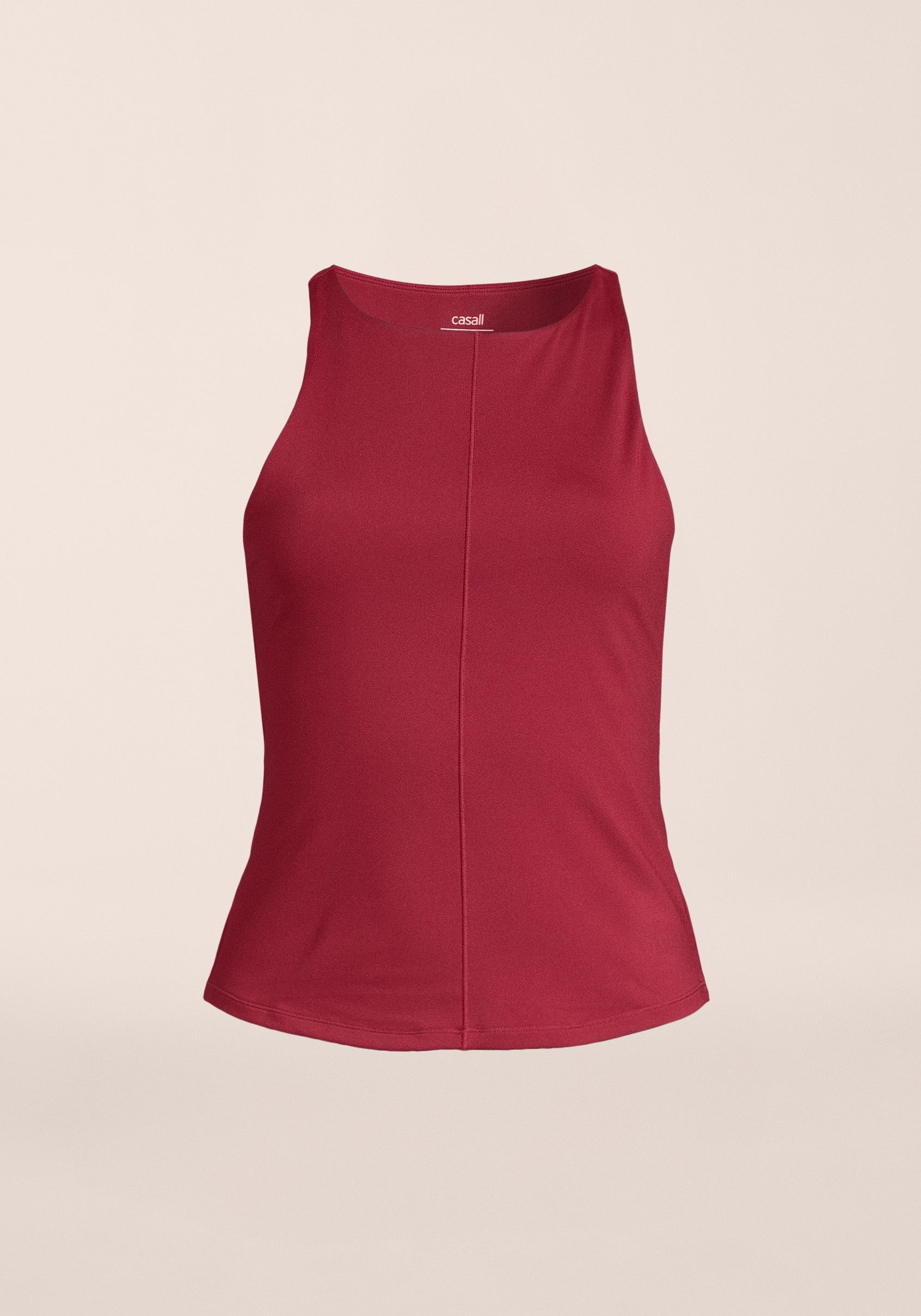 Soft Touch Built-In-Bra Tank - Maroon Red