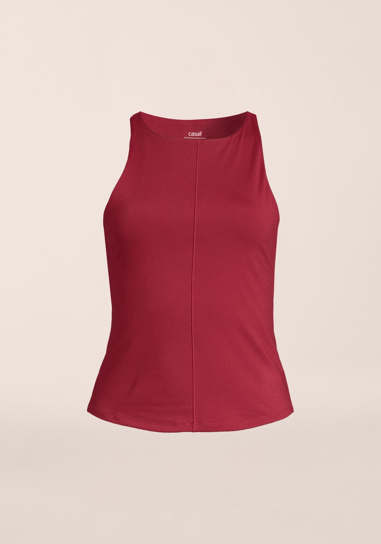Soft Touch Built-In-Bra Tank - Maroon Red