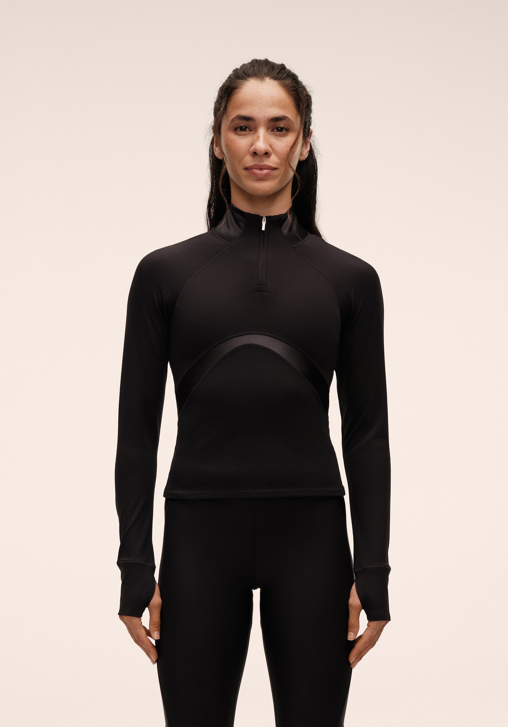 Shiny Matte Long Sleeve - Black