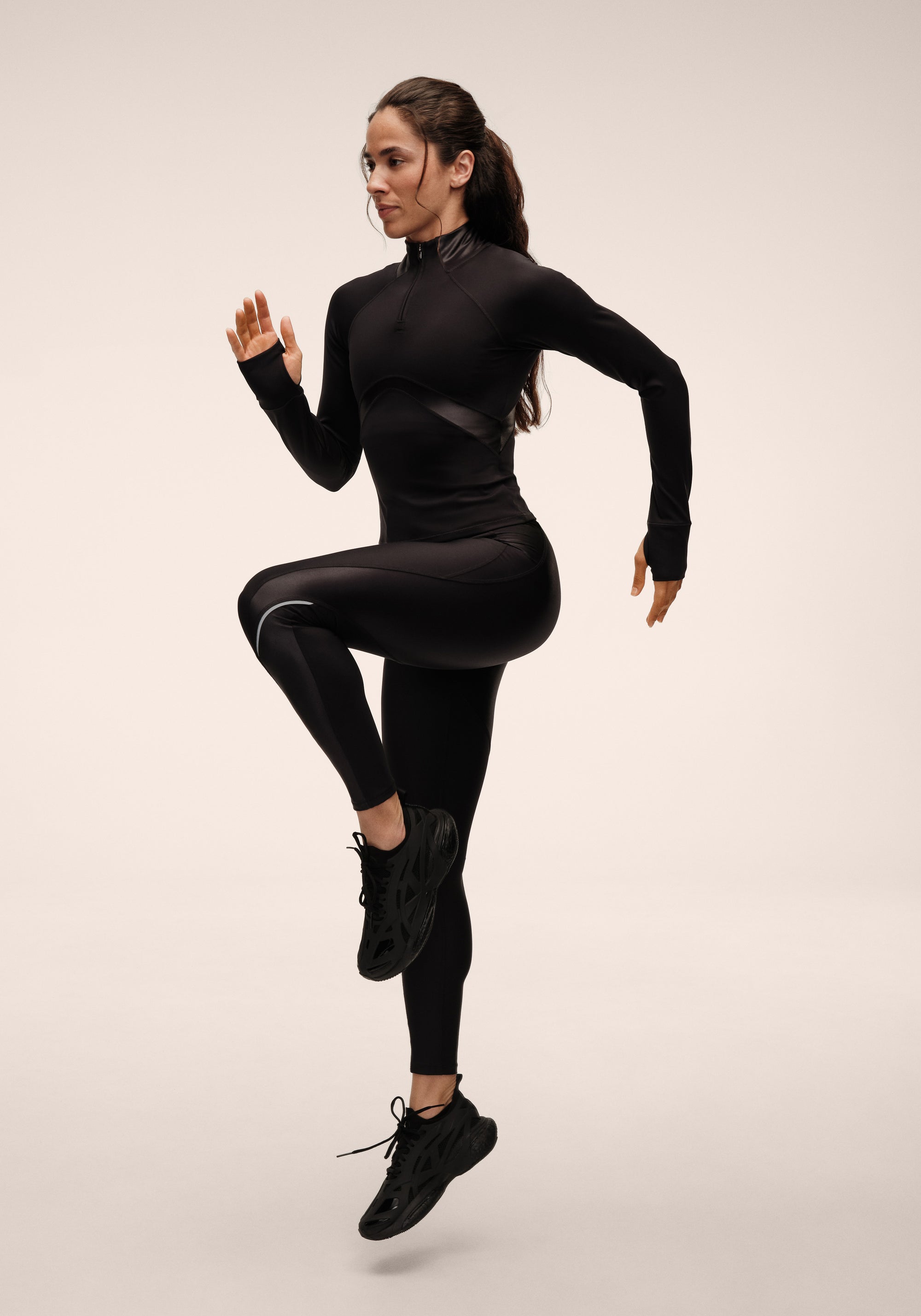 Shiny Matte Long Sleeve - Black