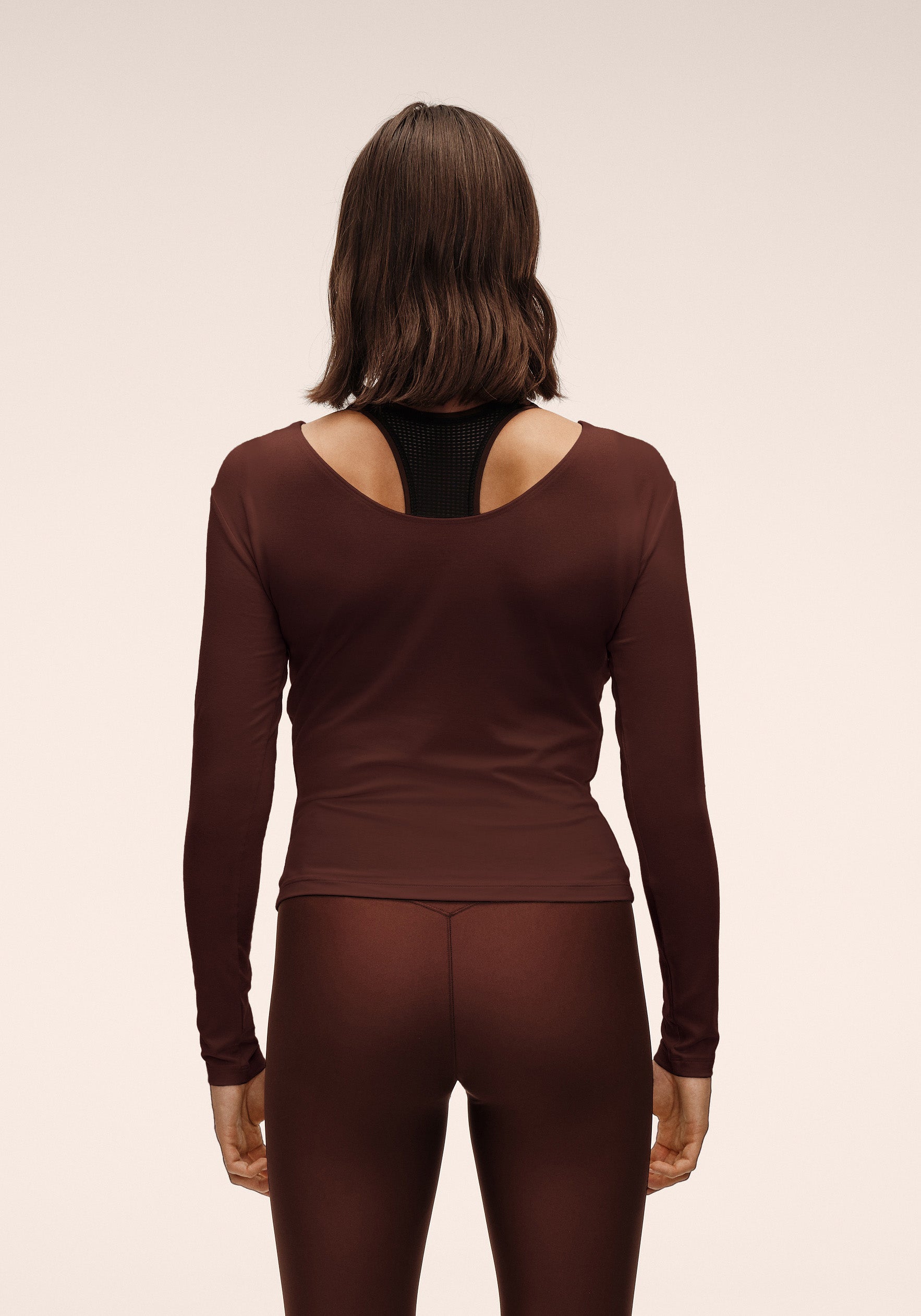 Delight Drapey Long Sleeve - Dark Brown