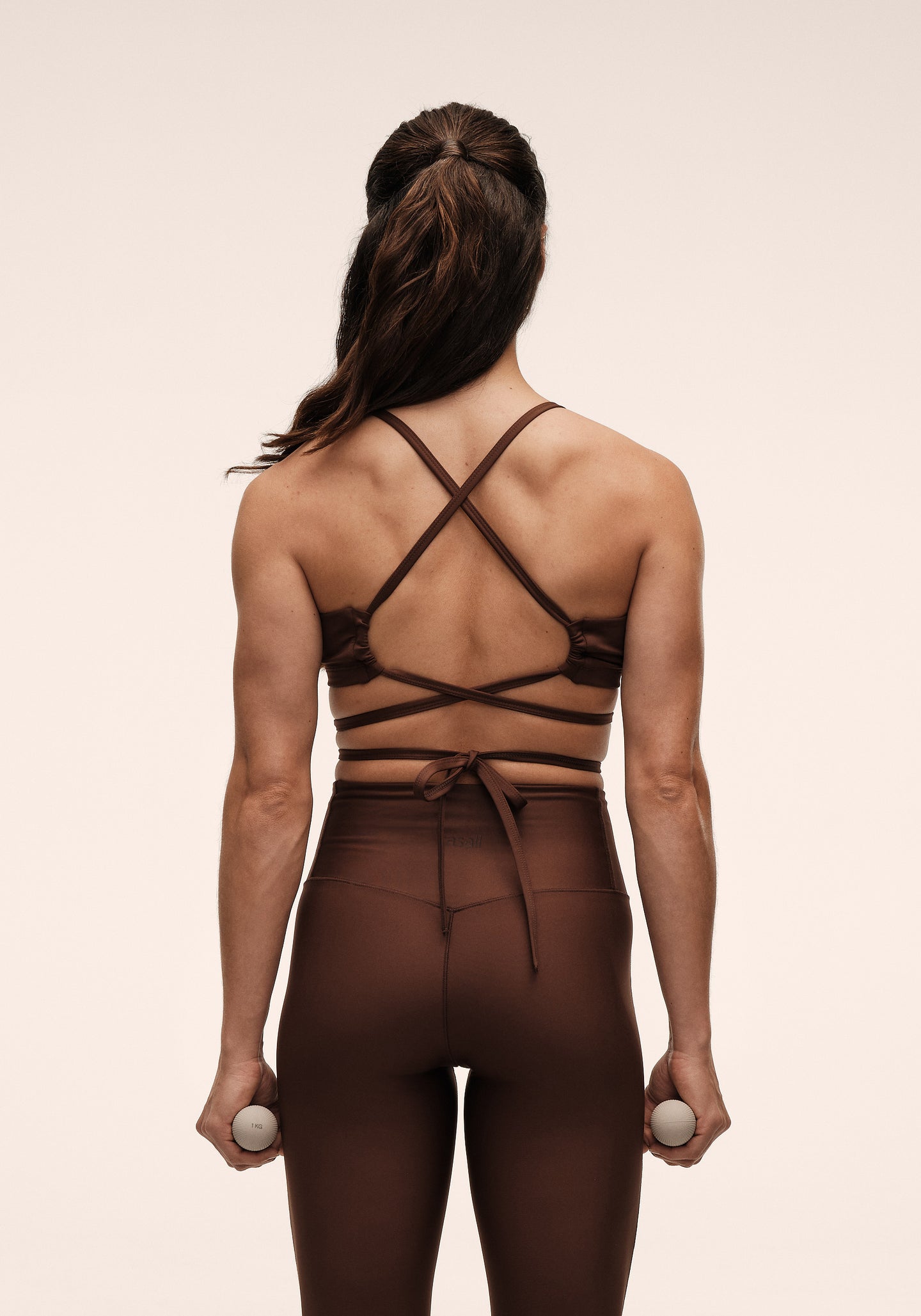 Lace-Up Strap Top - Dark Brown