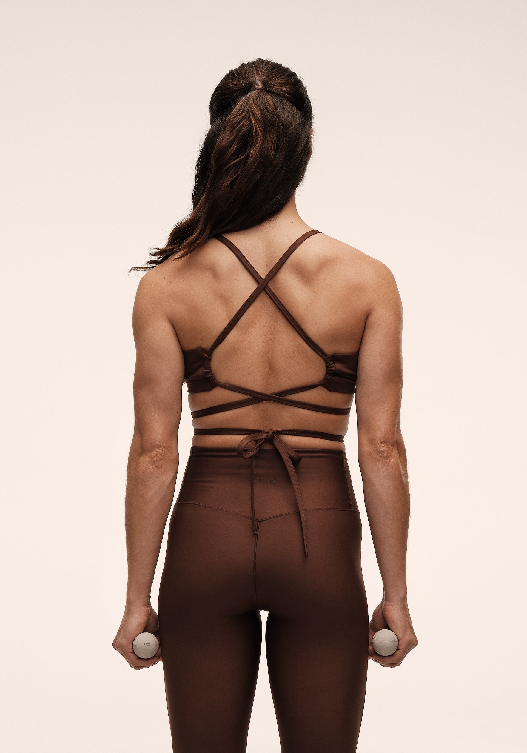 Lace-Up Strap Top - Dark Brown
