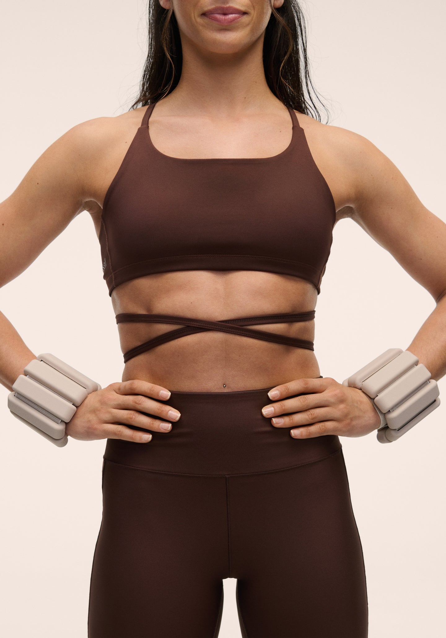 Lace-Up Strap Top - Dark Brown