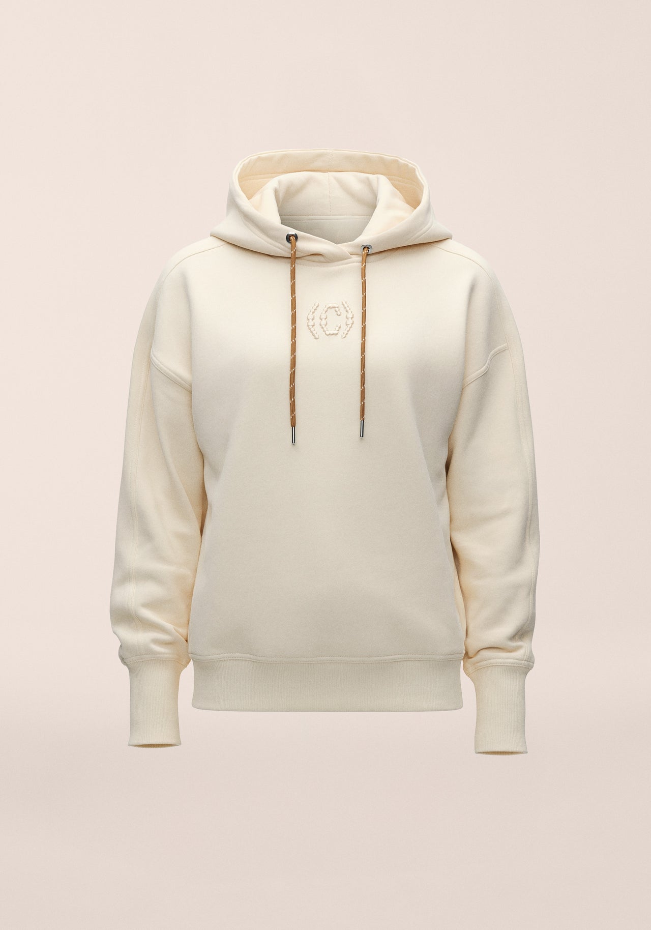 Terry Relaxed Hoodie - Cream