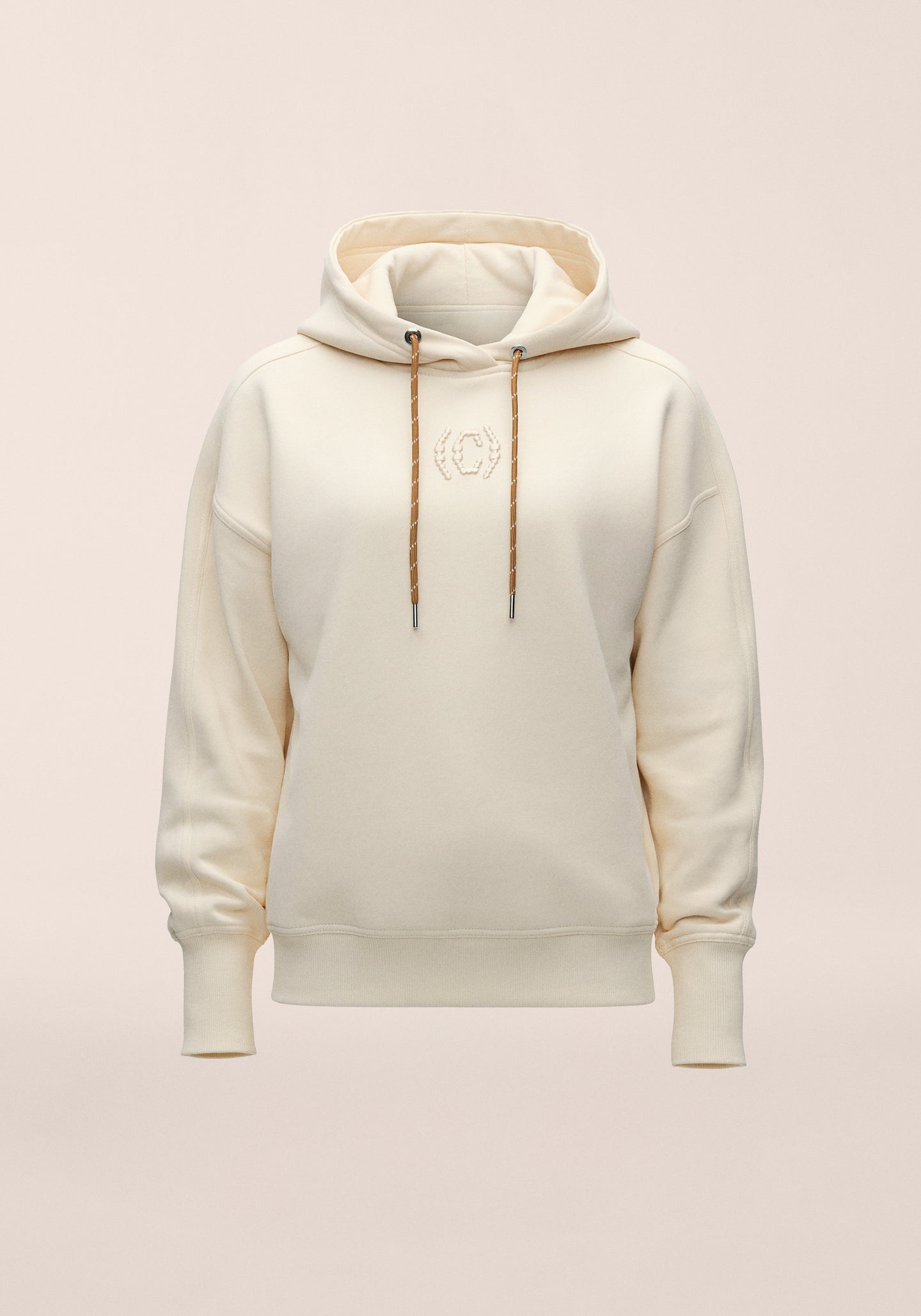 Terry Relaxed Hoodie - Cream