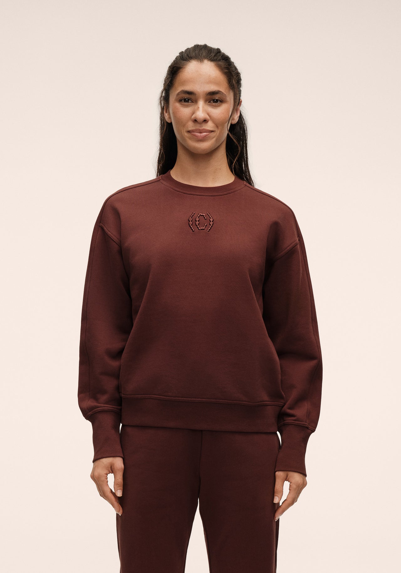 Terry Relaxed Crew - Dark Brown