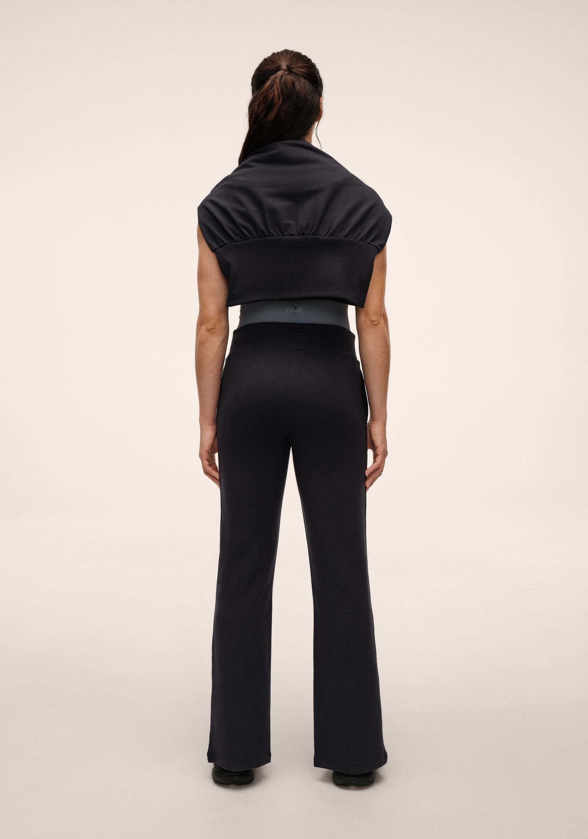 Terry Front Slit Pant - Core Blue