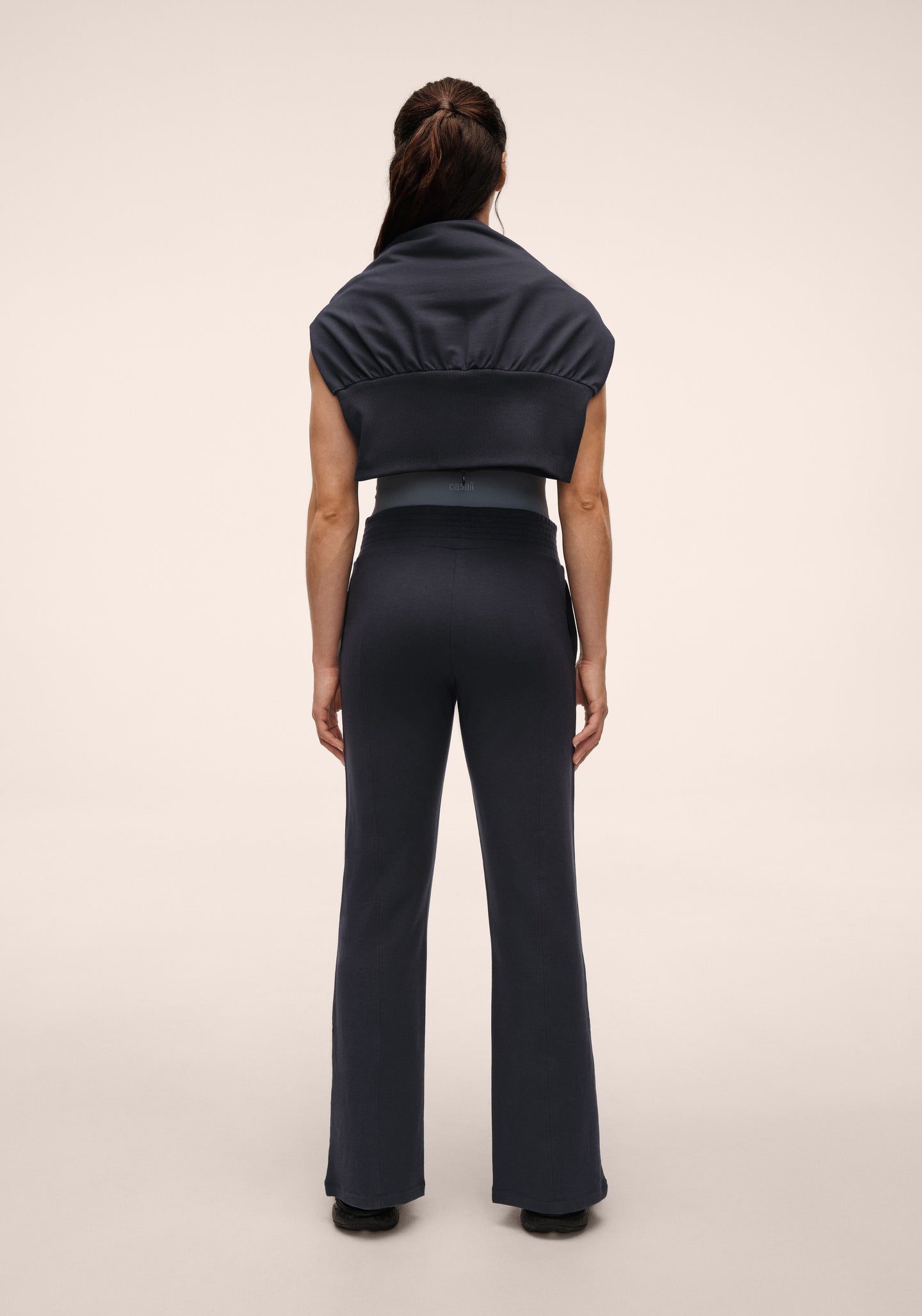 Terry Front Slit Pant - Core Blue