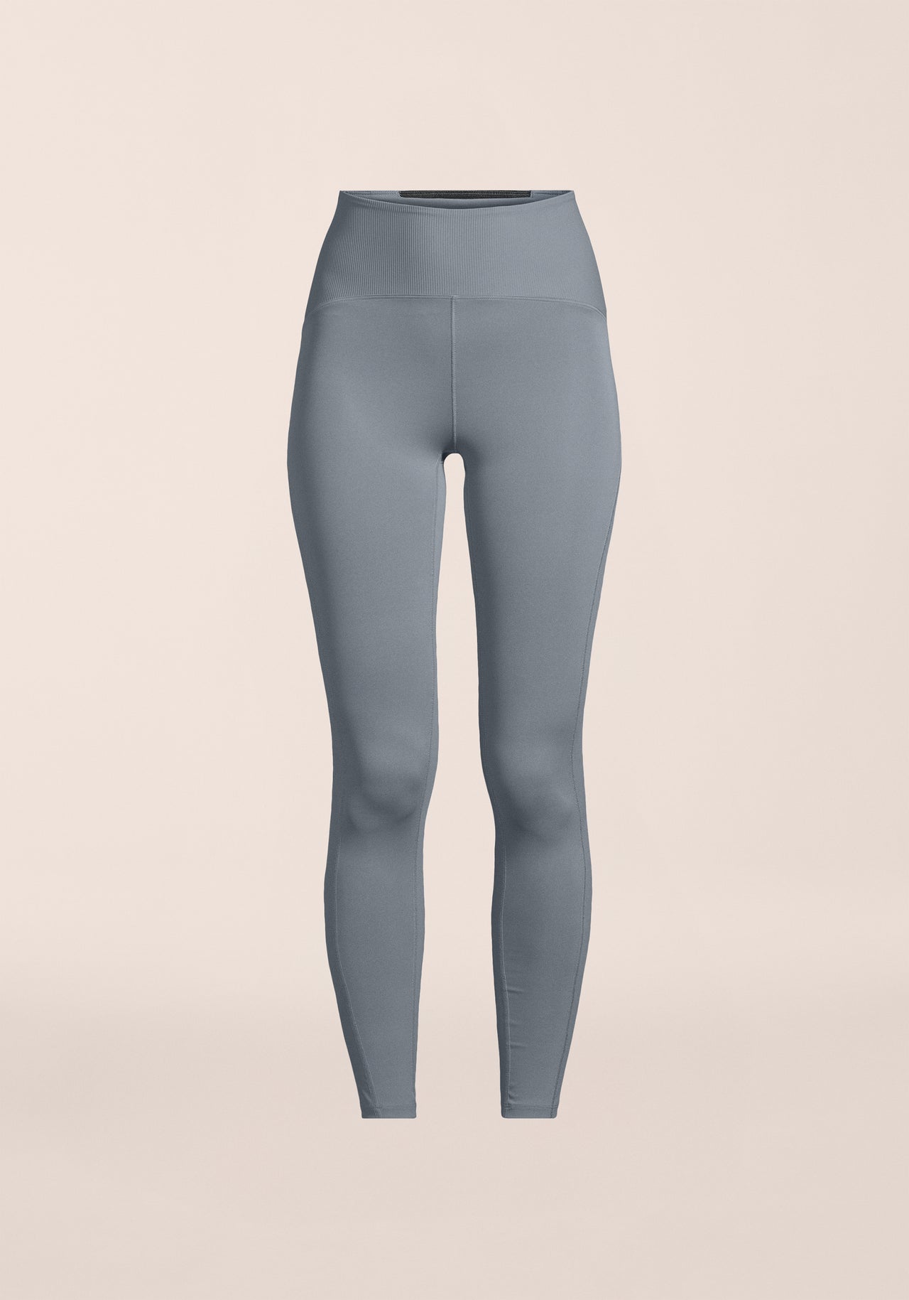 Brace Rib High Waist Tights - Mirage Blue