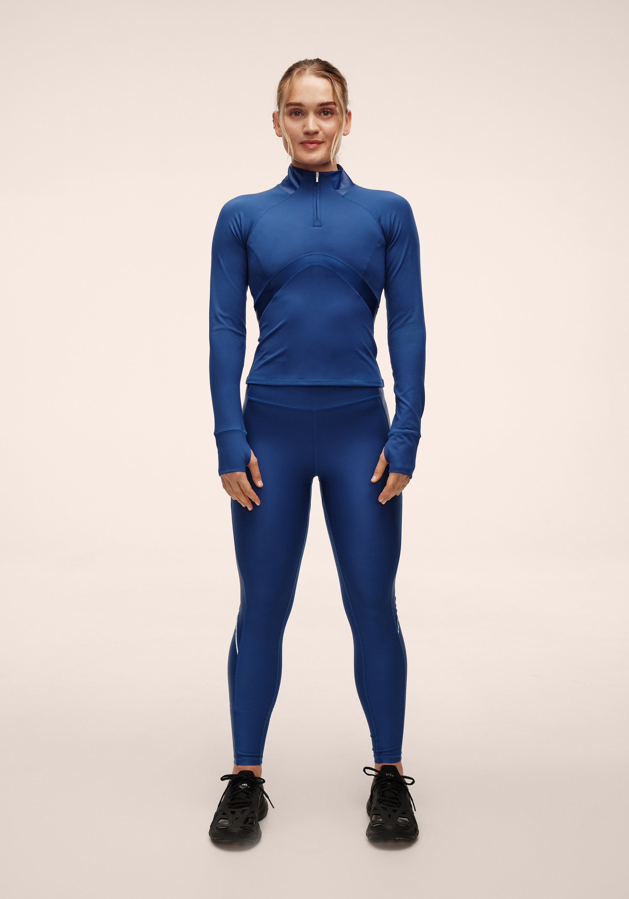 Shiny Matte Tights - Digital Blue