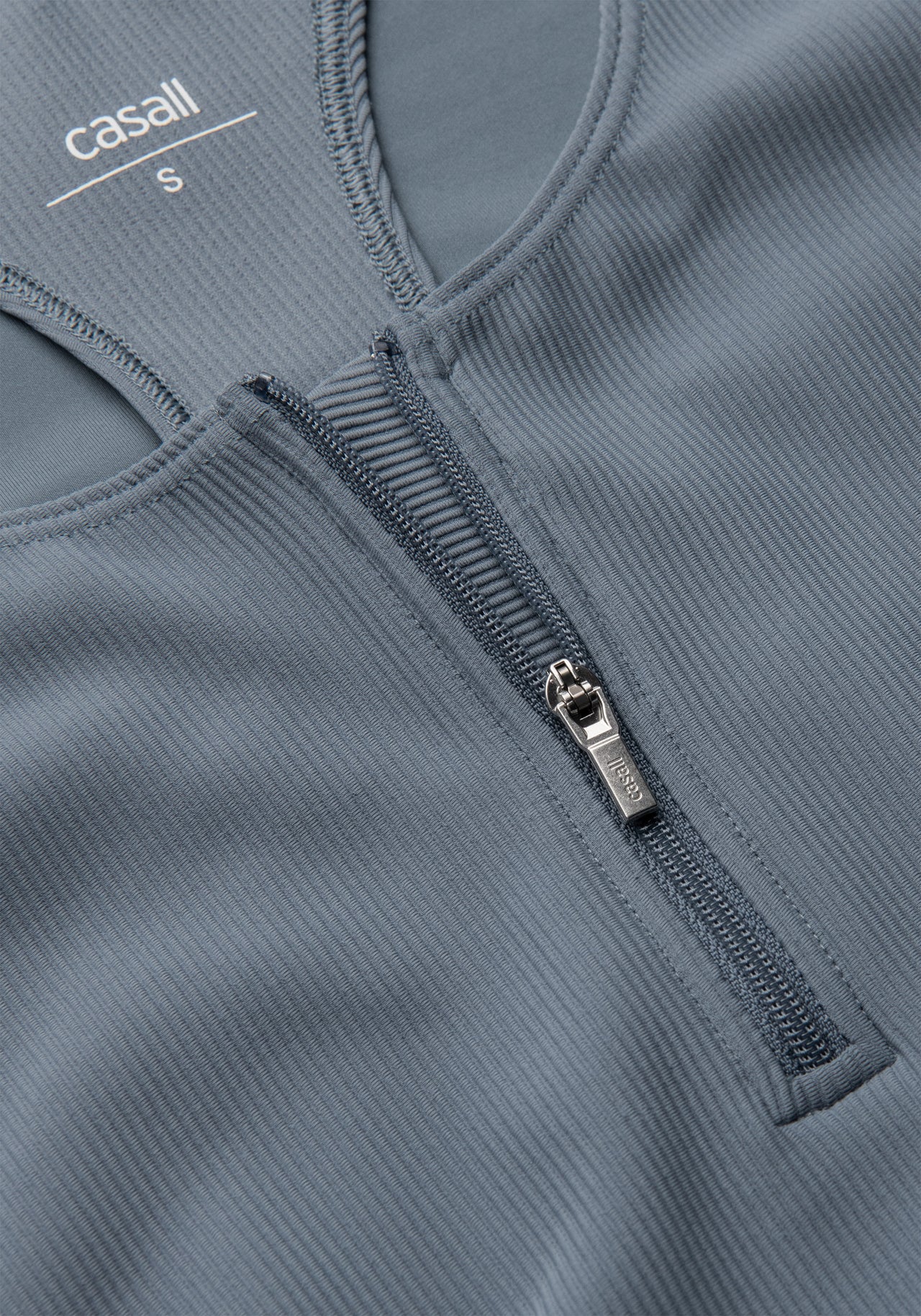 Brace Rib Zip Catsuit - Mirage Blue