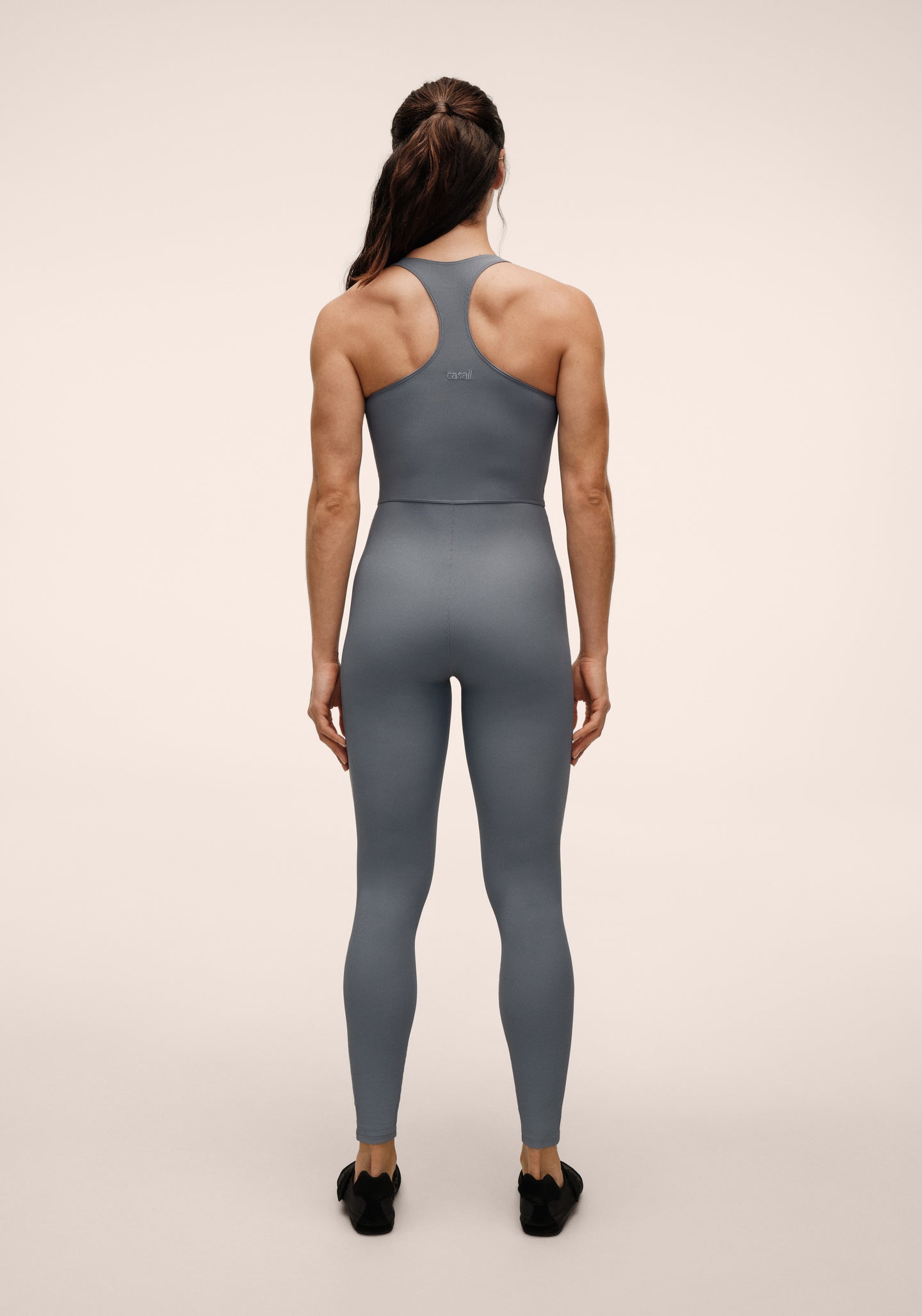 Brace Rib Zip Catsuit - Mirage Blue