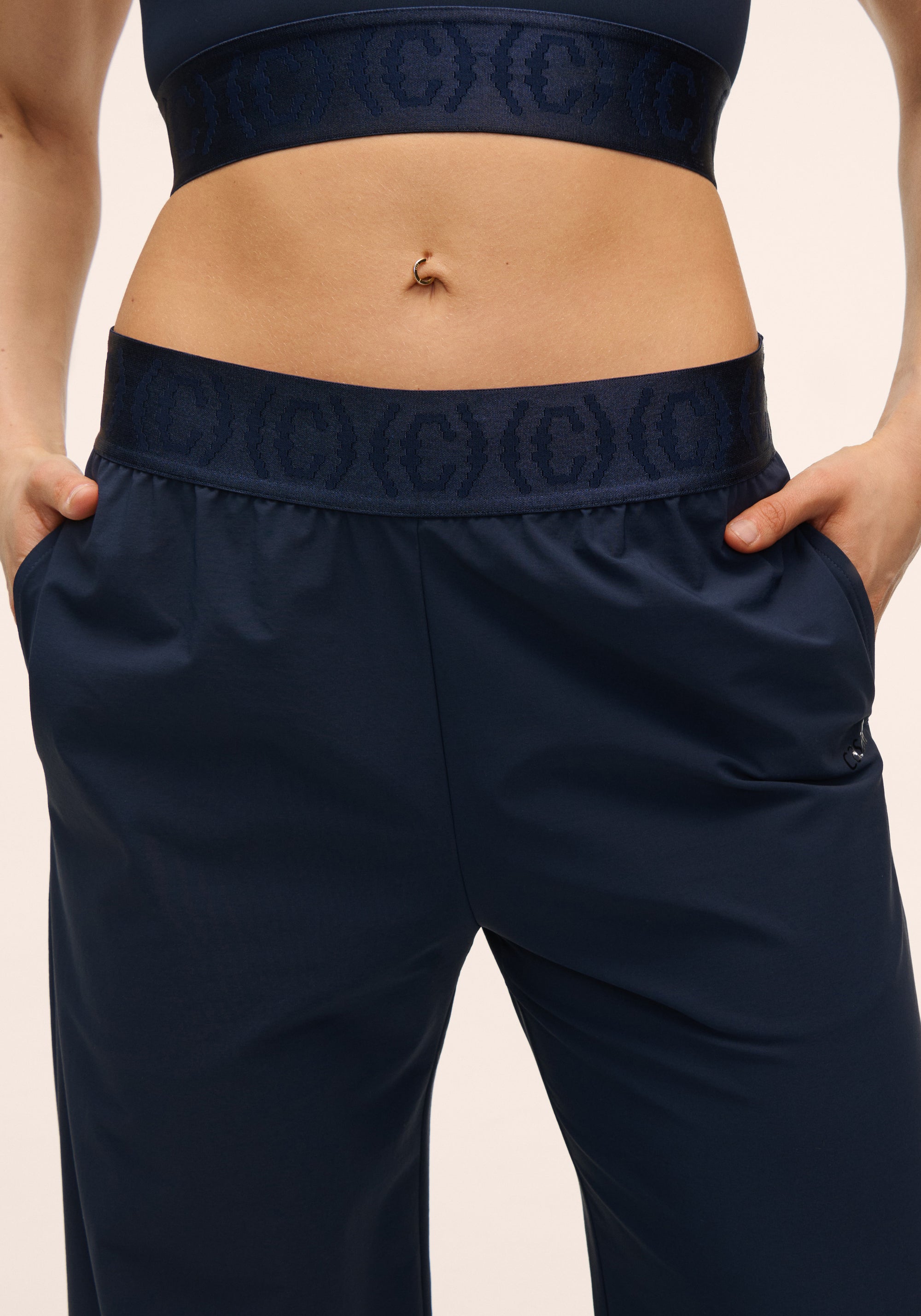 Logo Elastic Barrel Pant - Core Blue