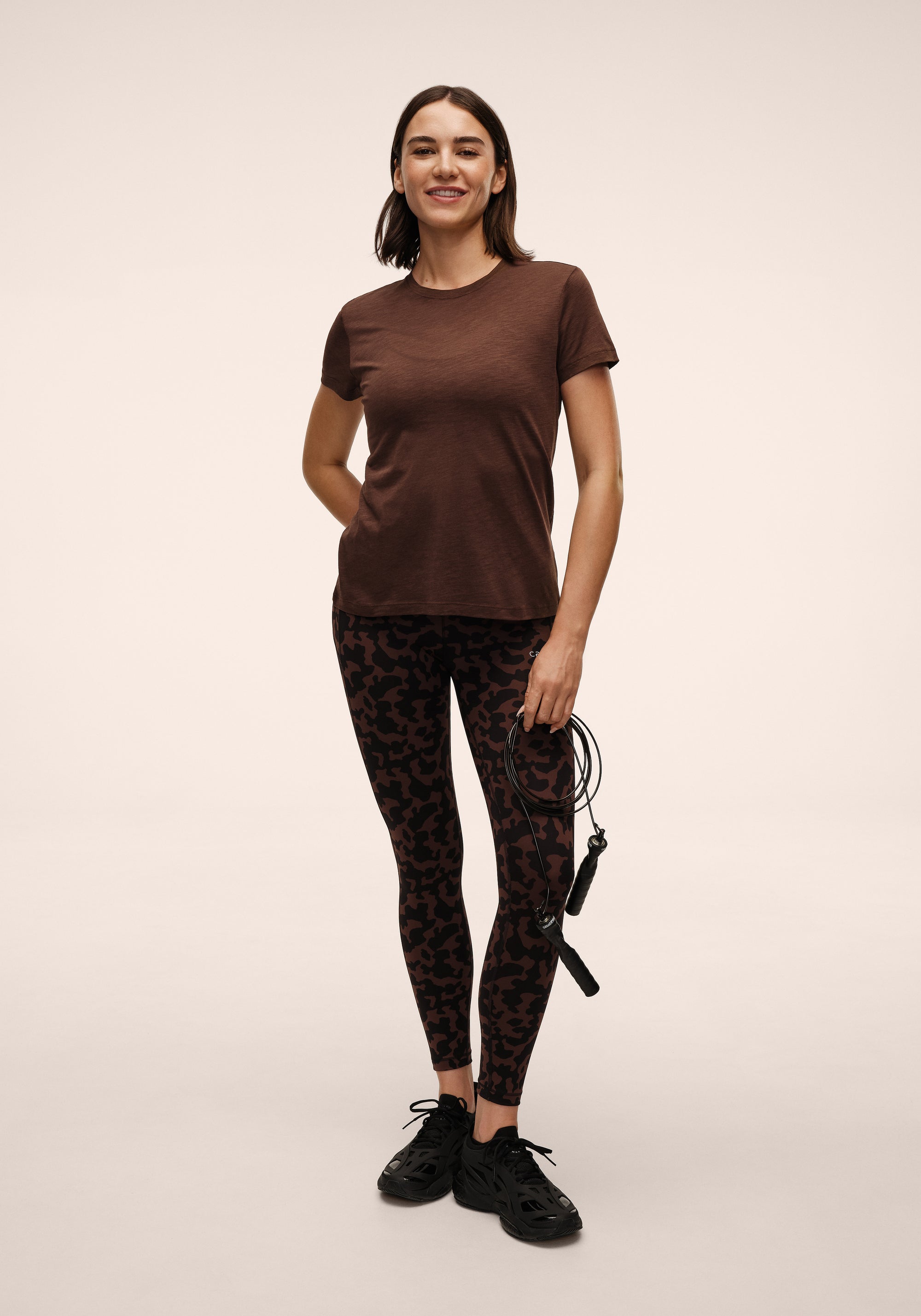 Essential Printed Tights - Turtoise Brown