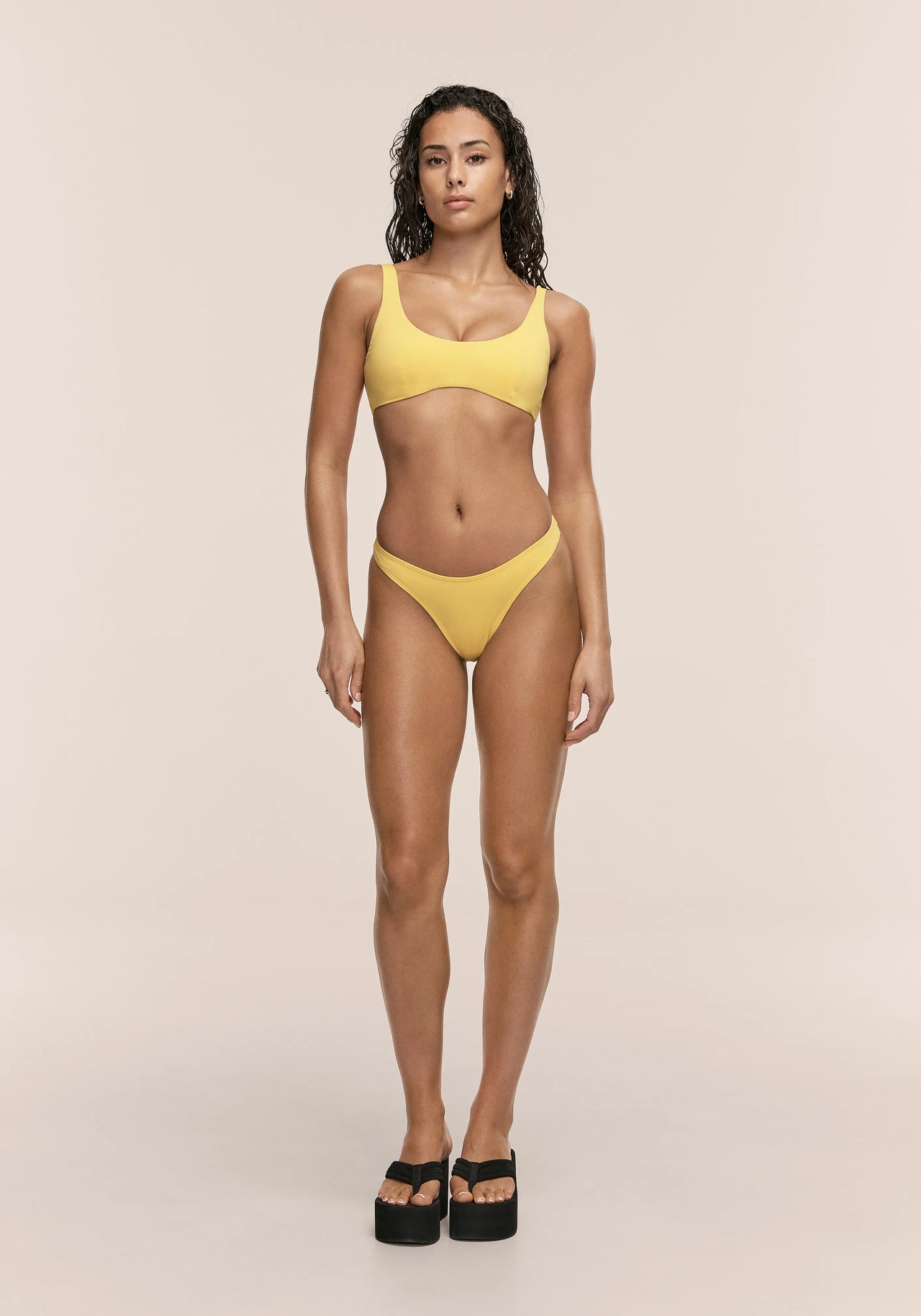 High Leg Brazilian Bottom - Sunflower