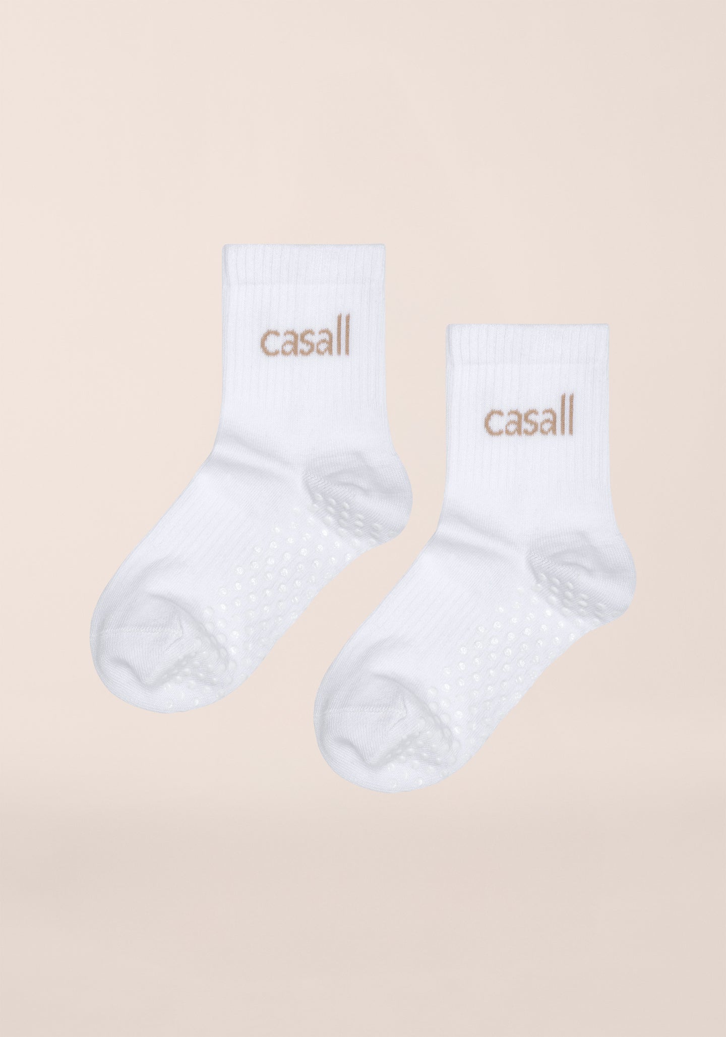 Non-Slip Tube Sock - White