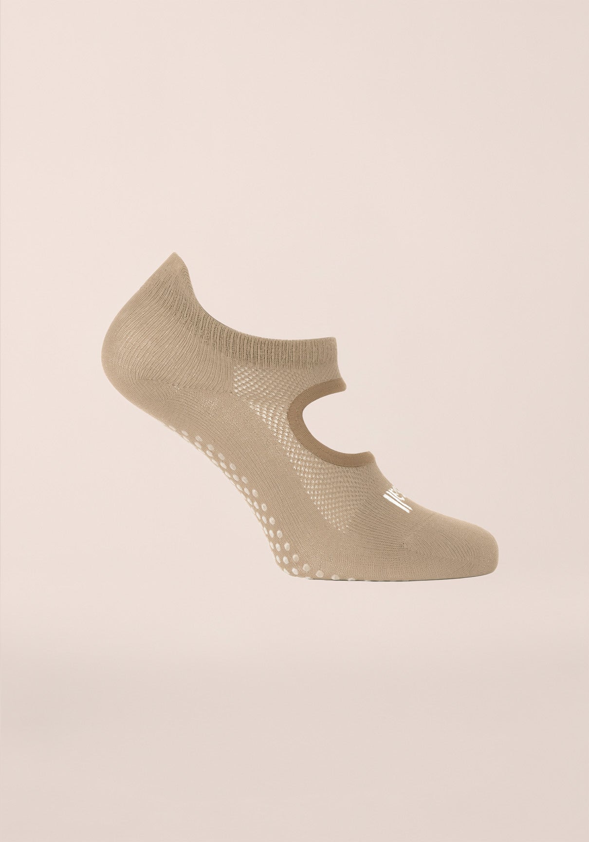 Sheer Non-Slip Sock - Warm Cashmere