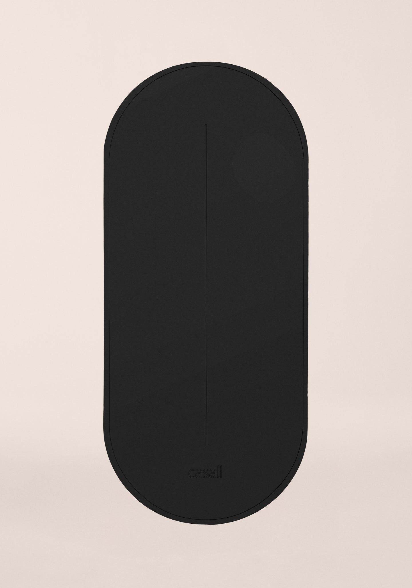Oval Pilates and Training Mat 8mm - Black