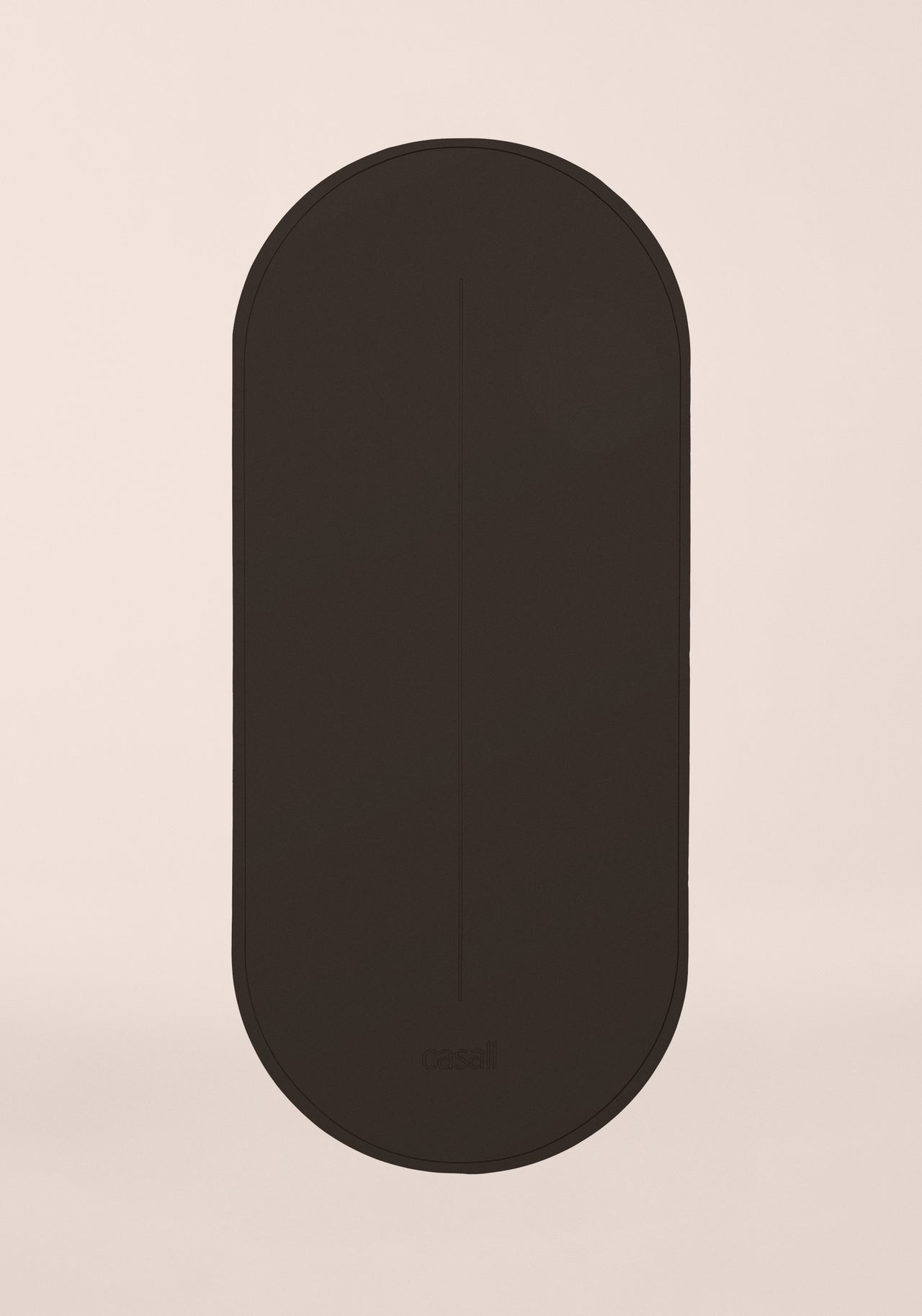 Oval Pilates and Training Mat 8mm - Dark Brown