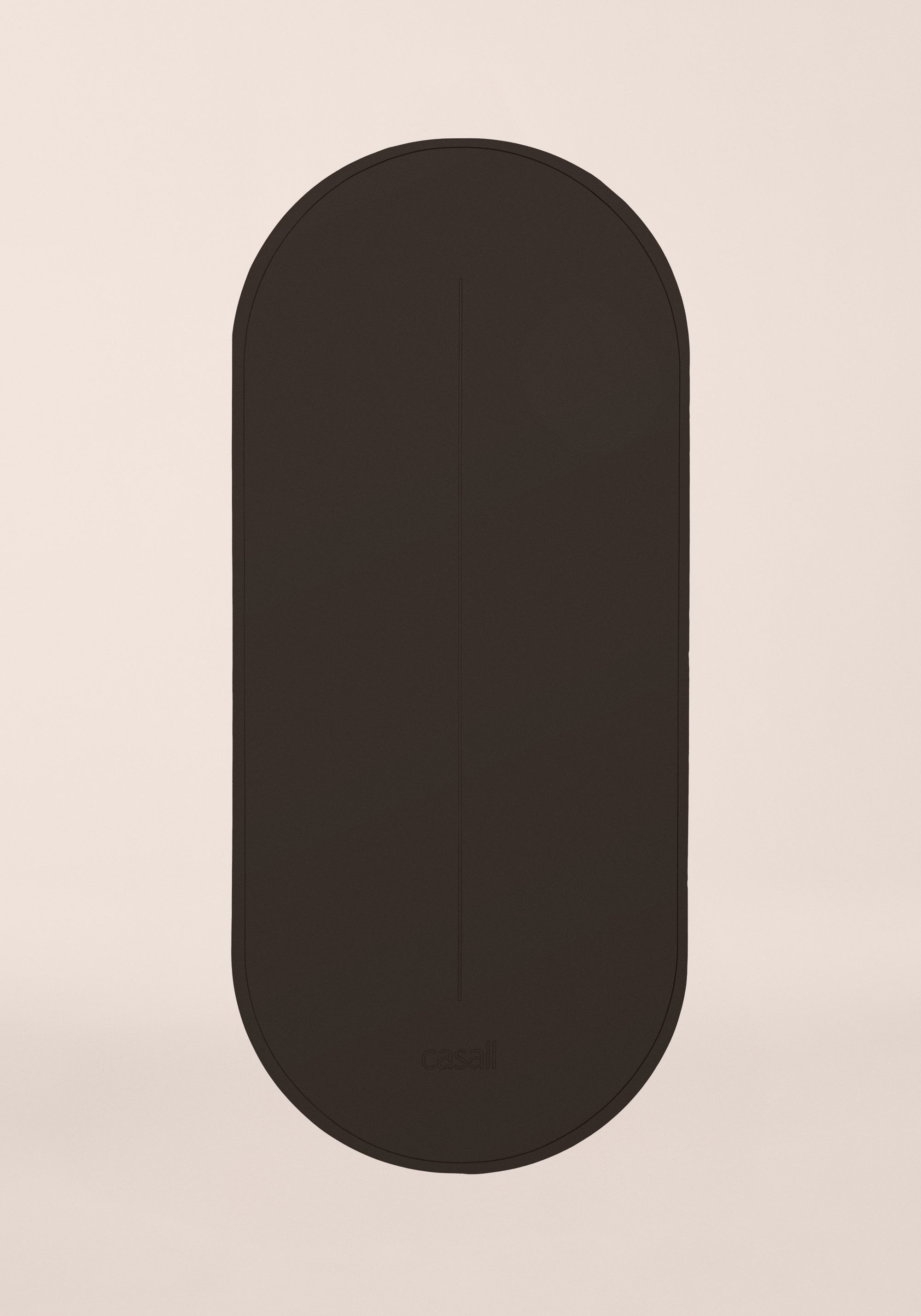 Oval Pilates and Training Mat 8mm - Dark Brown
