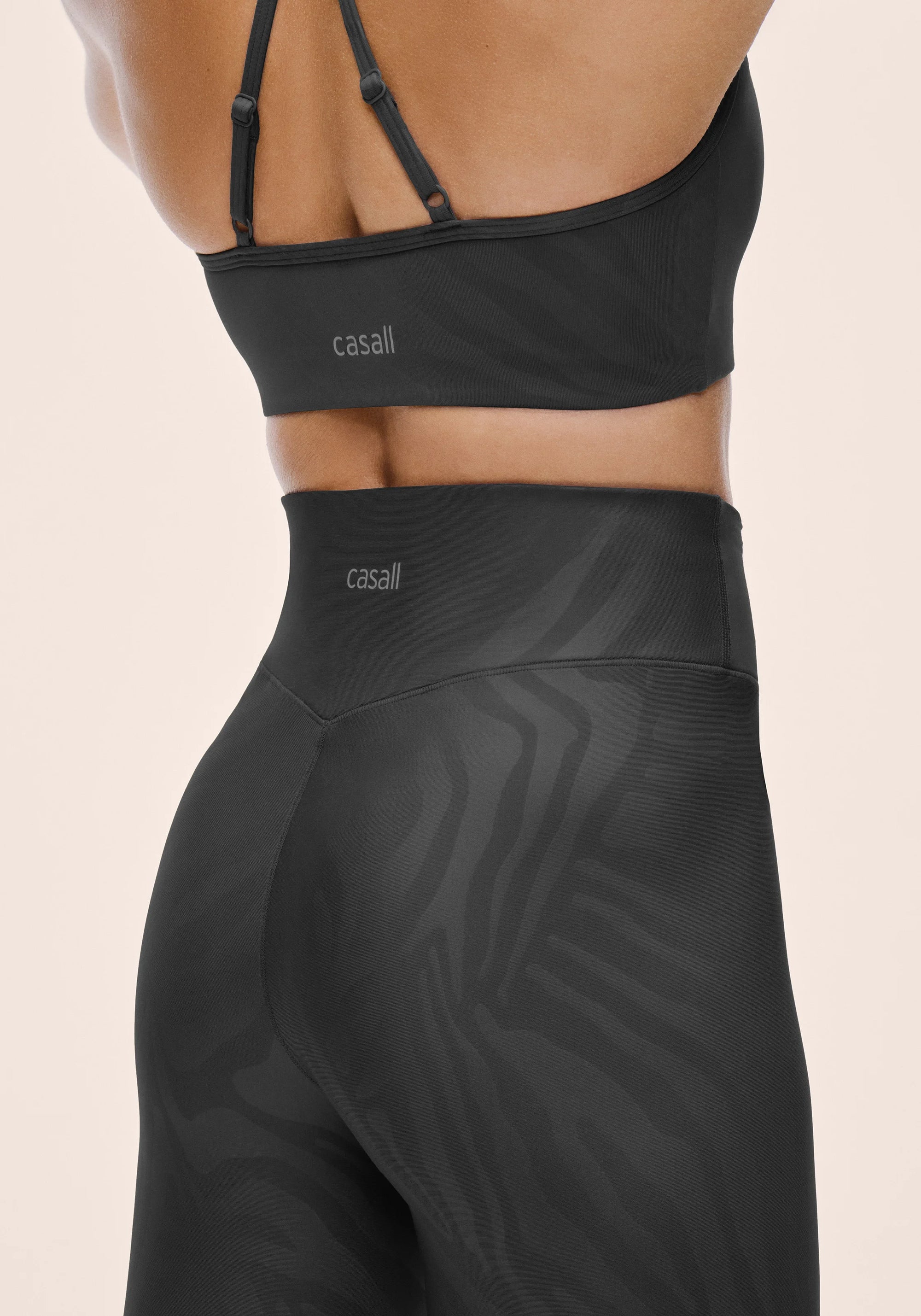 Sleek Strappy Sports Bra Printed - Zebra Black